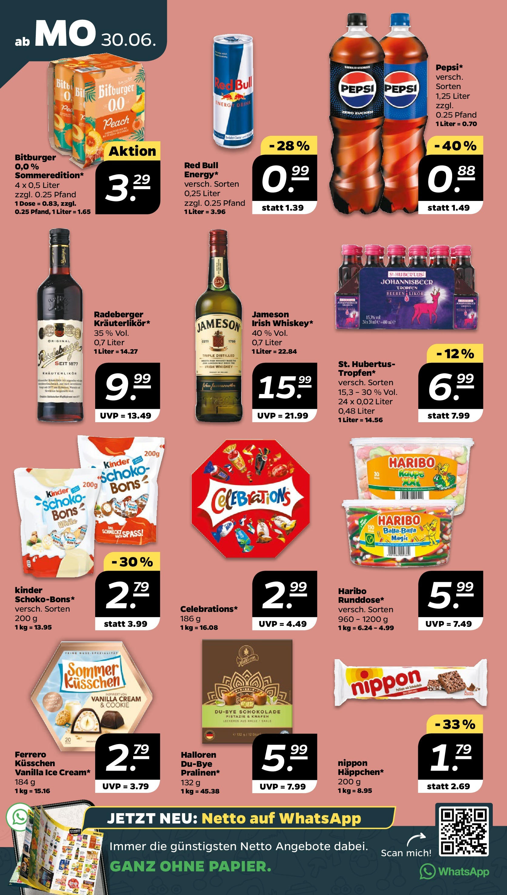 Netto - Netto APS : Wochenangebote ab 30.06.2025 → Angebote nächste Woche | Seite: 10 | Produkte: Red bull, Energy, Jameson, Zucker