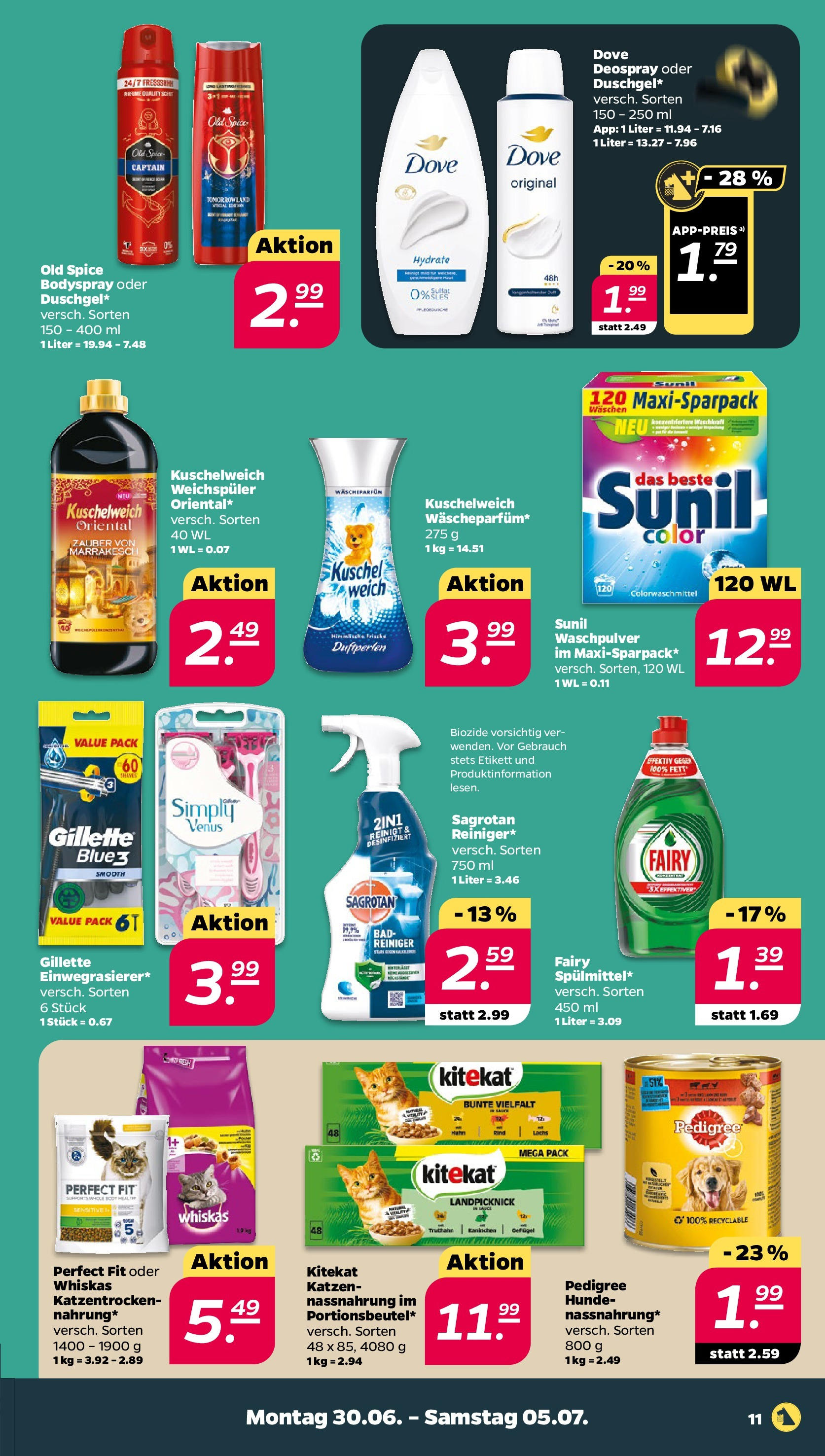 Netto - Netto APS : Wochenangebote ab 30.06.2025 → Angebote nächste Woche | Seite: 11 | Produkte: Bad, Kuschelweich, Weichspüler, Deospray