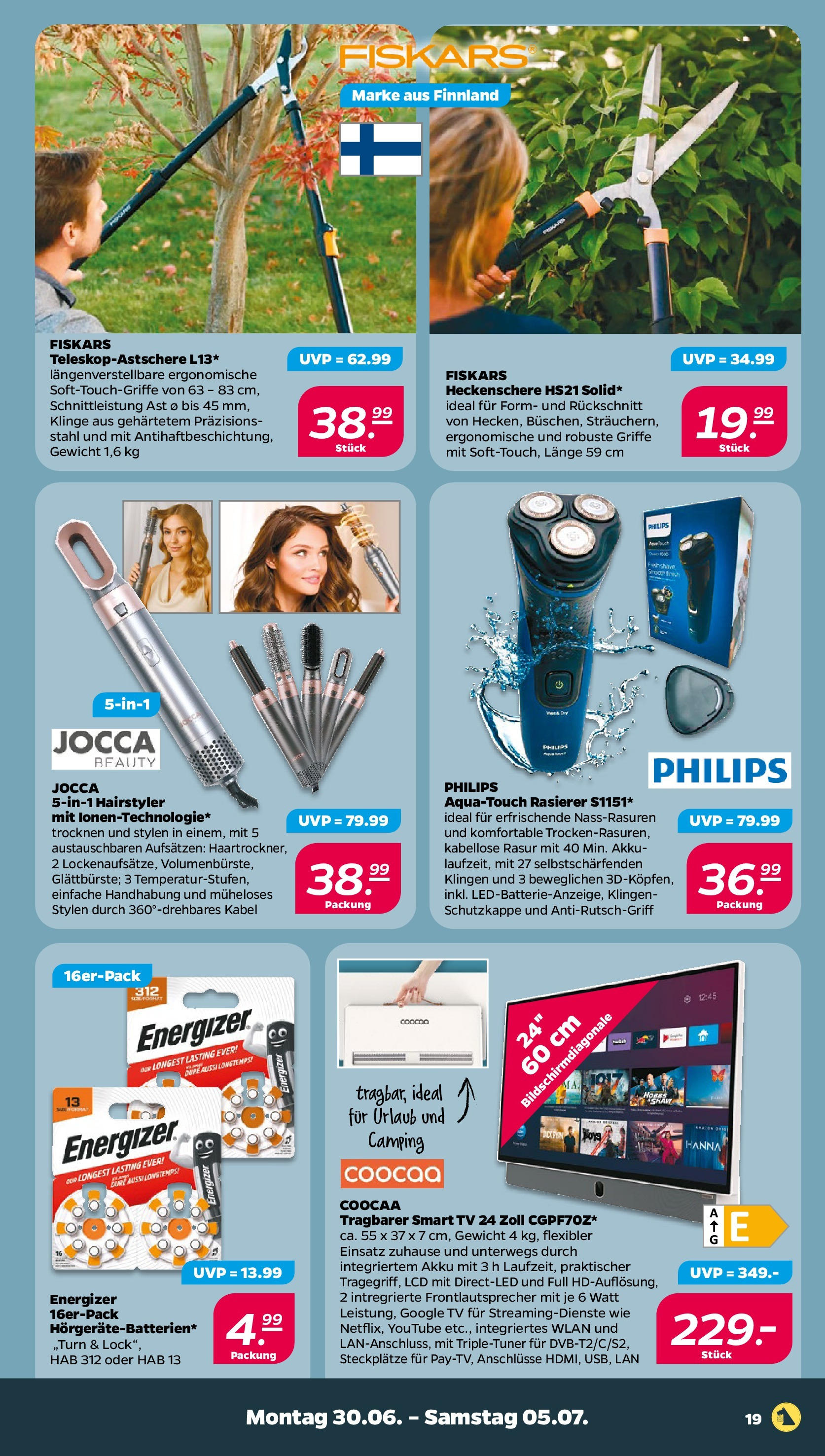 Netto - Netto APS : Wochenangebote ab 30.06.2025 → Angebote nächste Woche | Seite: 19 | Produkte: Philips, Rasierer, Smart TV, TV
