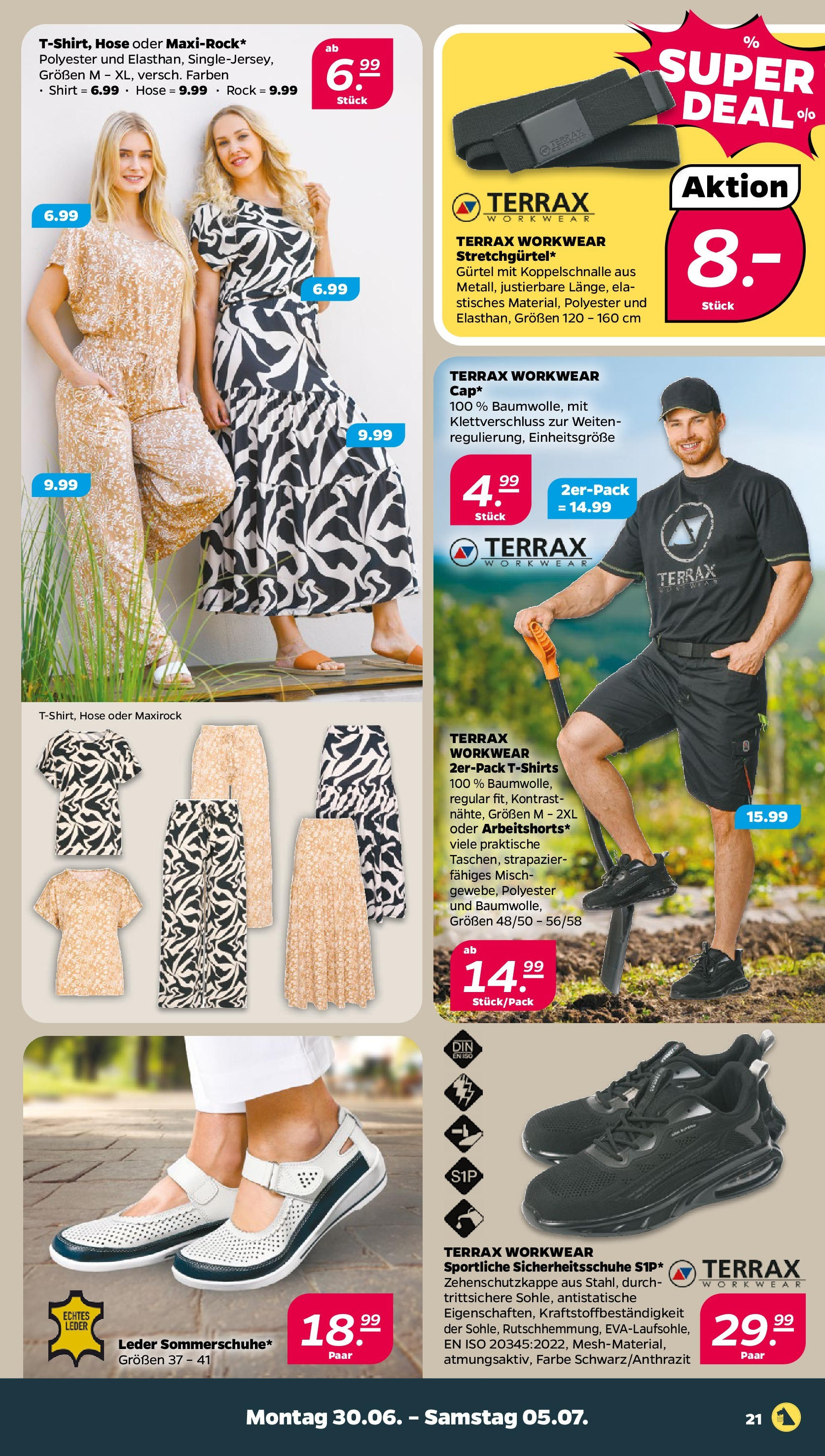 Netto - Netto APS : Wochenangebote ab 30.06.2025 → Angebote nächste Woche | Seite: 21 | Produkte: Shirt, Rock, Hose, Gürtel