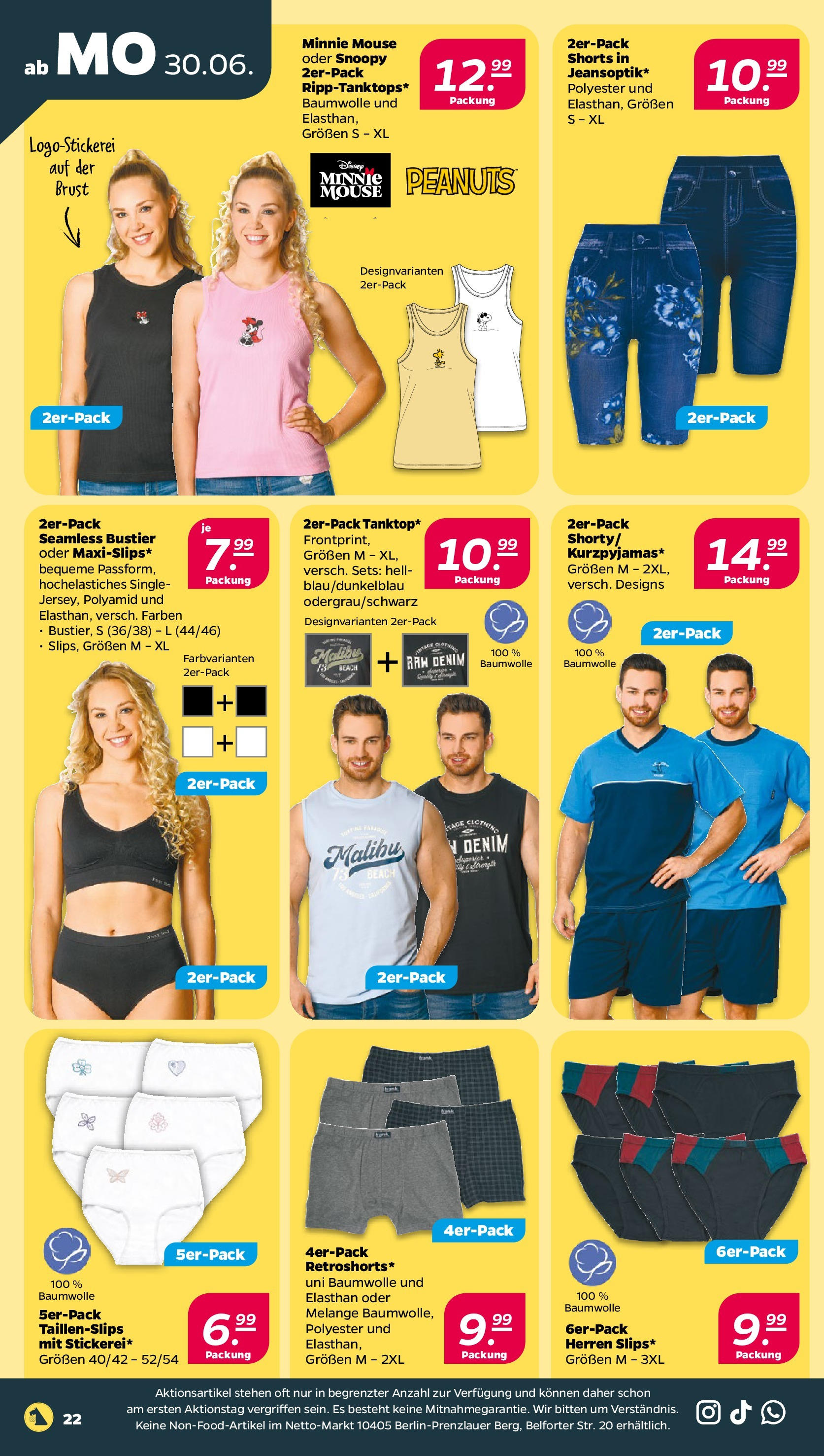 Netto - Netto APS : Wochenangebote ab 30.06.2025 → Angebote nächste Woche | Seite: 22 | Produkte: Top, Boxer