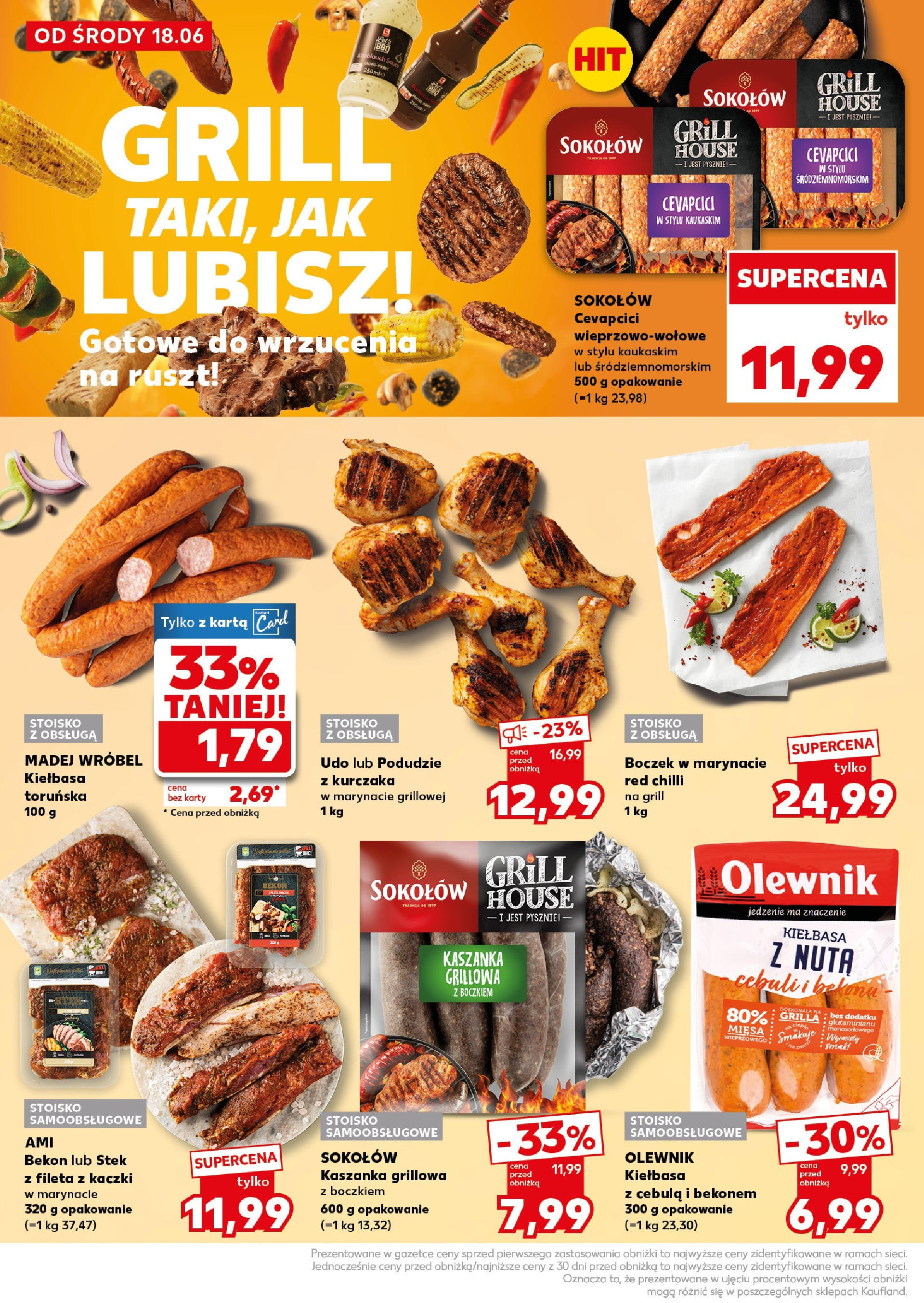 Kaufland gazetka - Super Sobota od 20.06.2025 - od jutra PDF | Strona: 8 | Produkty: Kiełbasa, Karta, Grill, Kaszanka