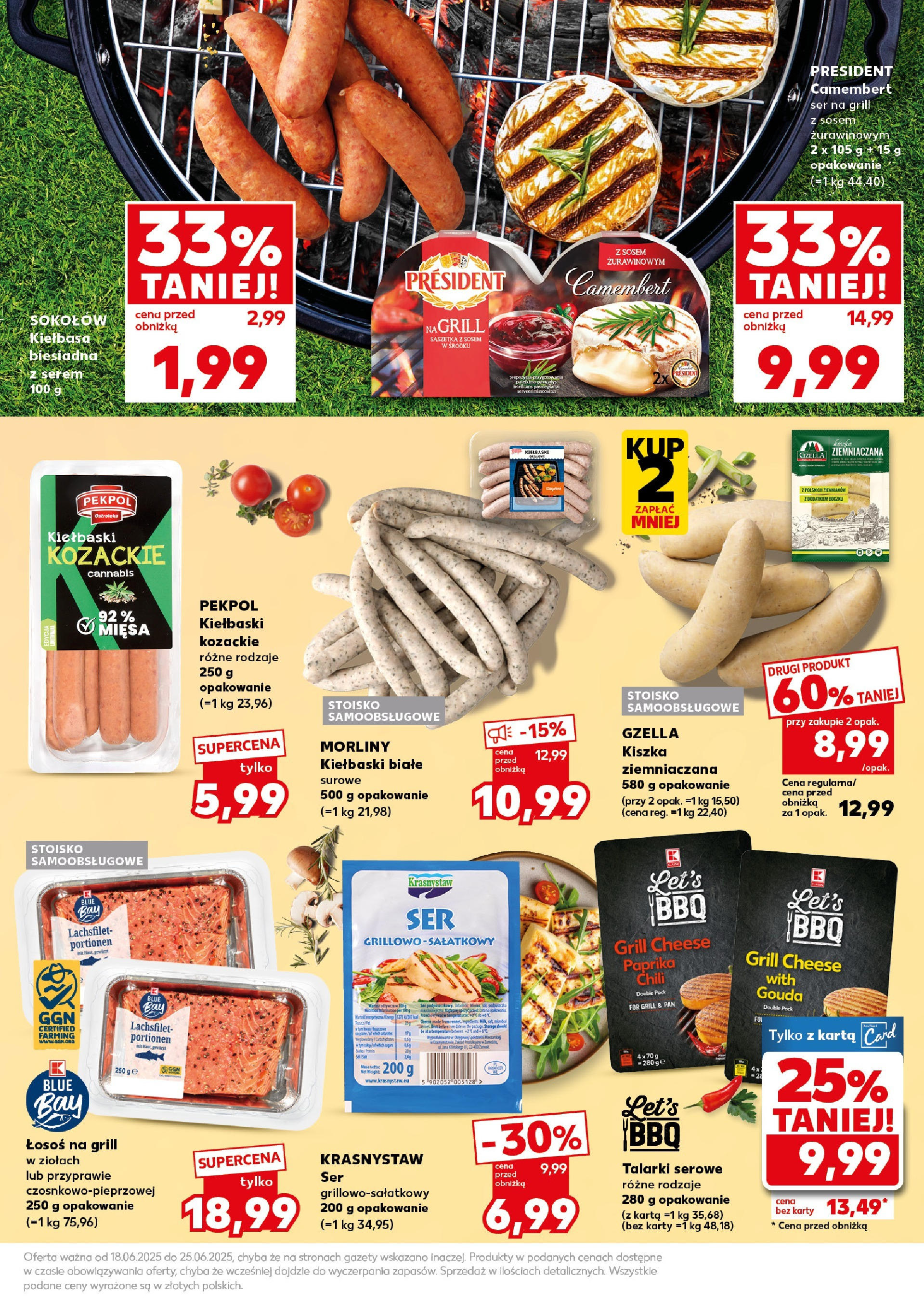 Kaufland gazetka - Super Sobota od 20.06.2025 - od jutra PDF | Strona: 9 | Produkty: Kiełbasa, Kiszka ziemniaczana, Grill, Ser