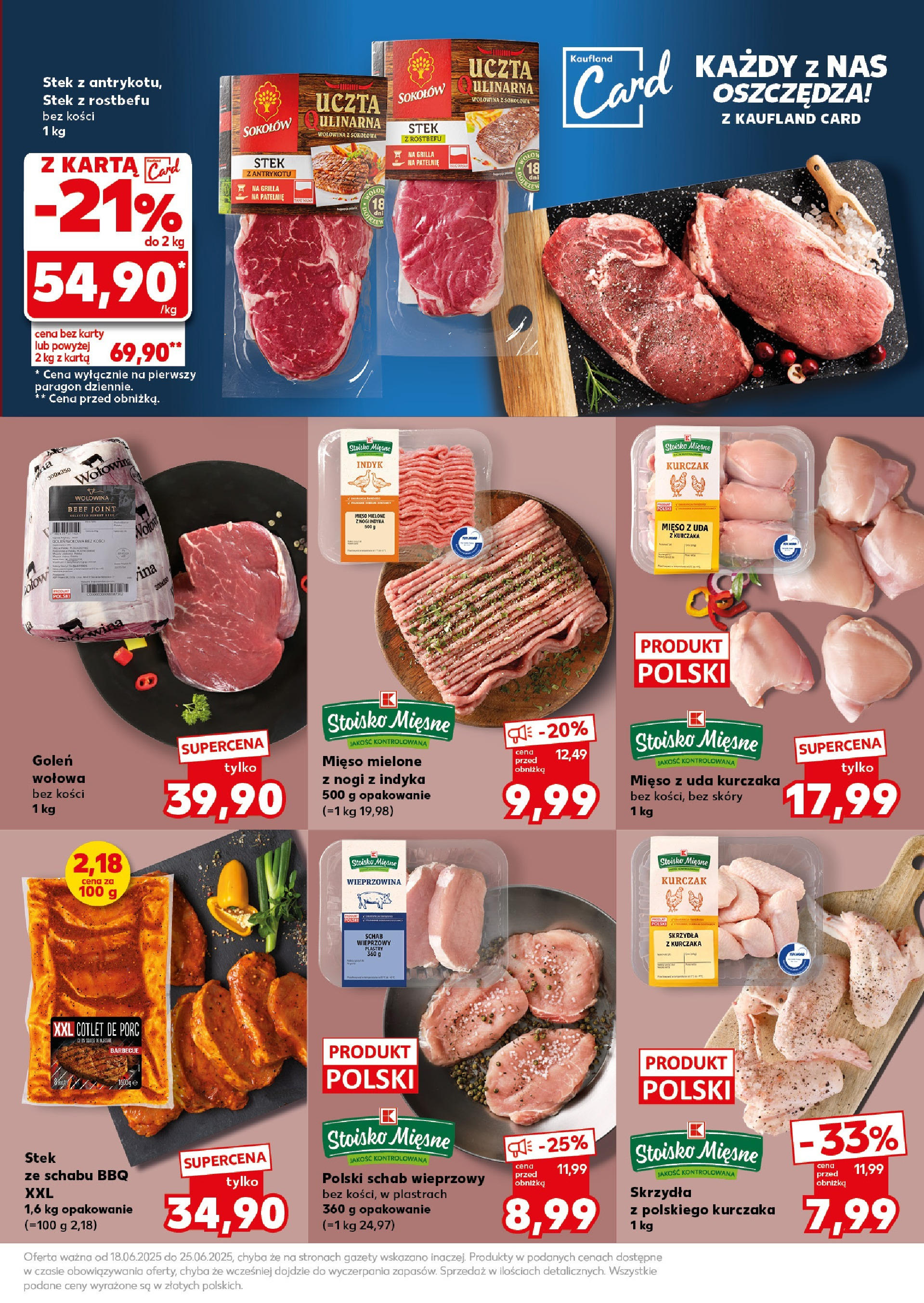 Kaufland gazetka - Super Sobota od 20.06.2025 - od jutra PDF | Strona: 11 | Produkty: Karta, Mięso z uda kurczaka, Patelnie, Wołowina