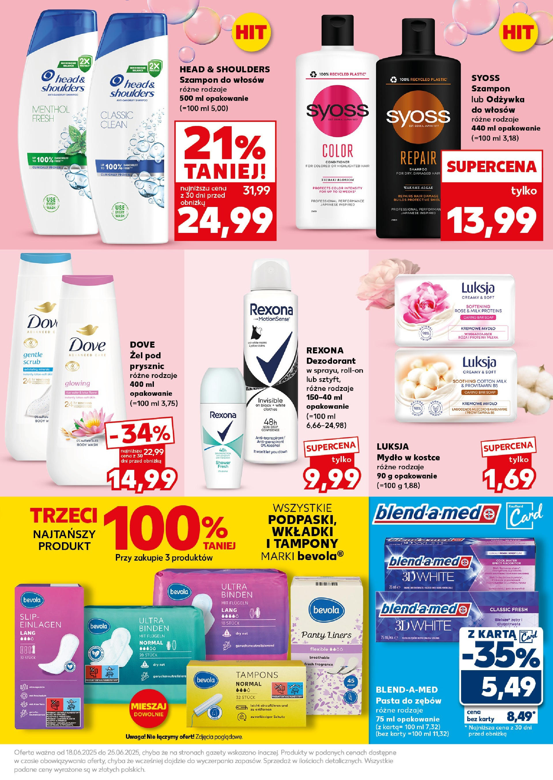 Kaufland gazetka - Super Sobota od 20.06.2025 - od jutra PDF | Strona: 21 | Produkty: Szampon, Odżywka do włosów, Żel pod prysznic, Dezodorant