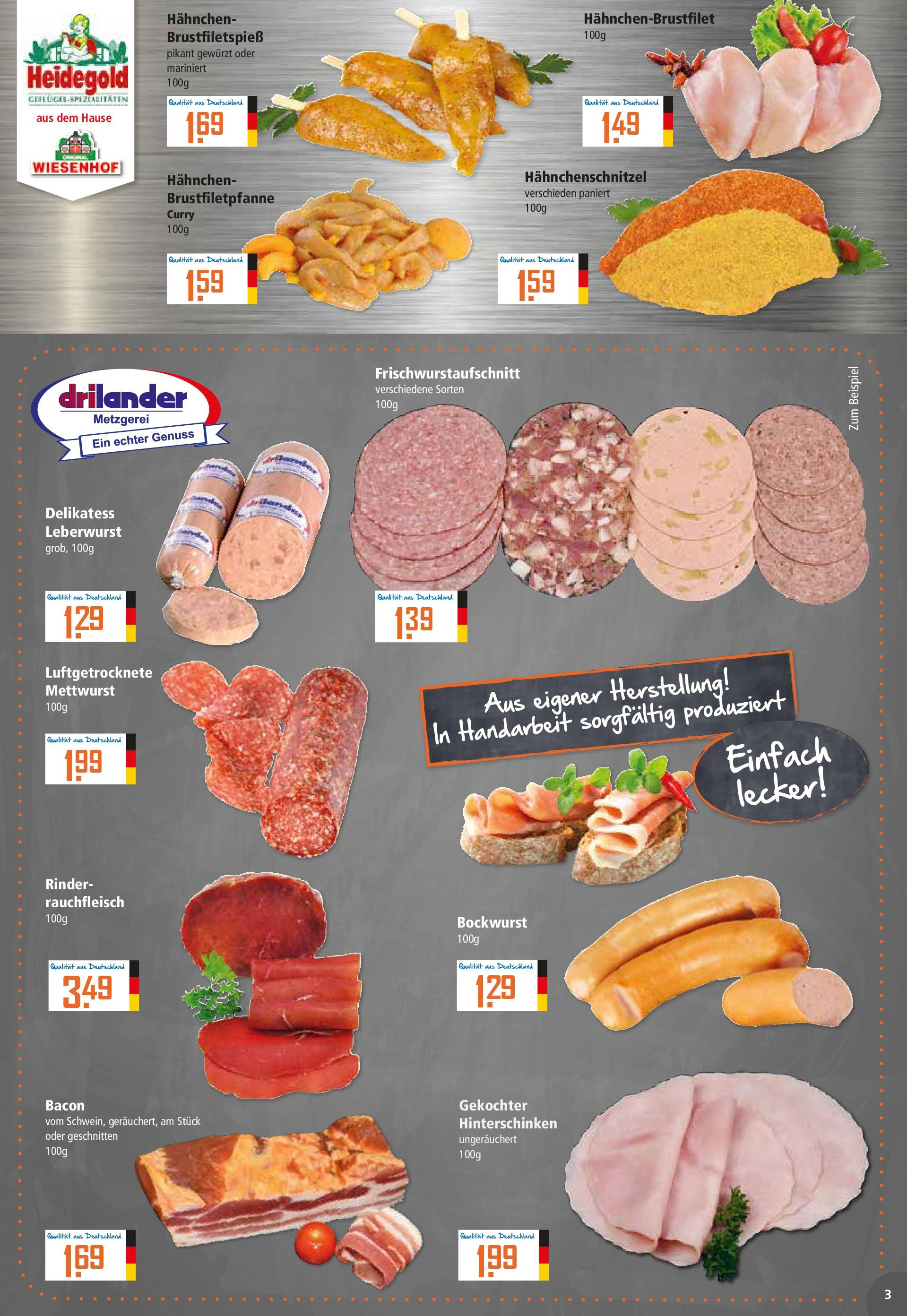 Klaas & Kock - K+K: Wochenangebote (ab 30.06.2025) zum Blättern | Seite: 3 | Produkte: Bockwurst, Hahnchen