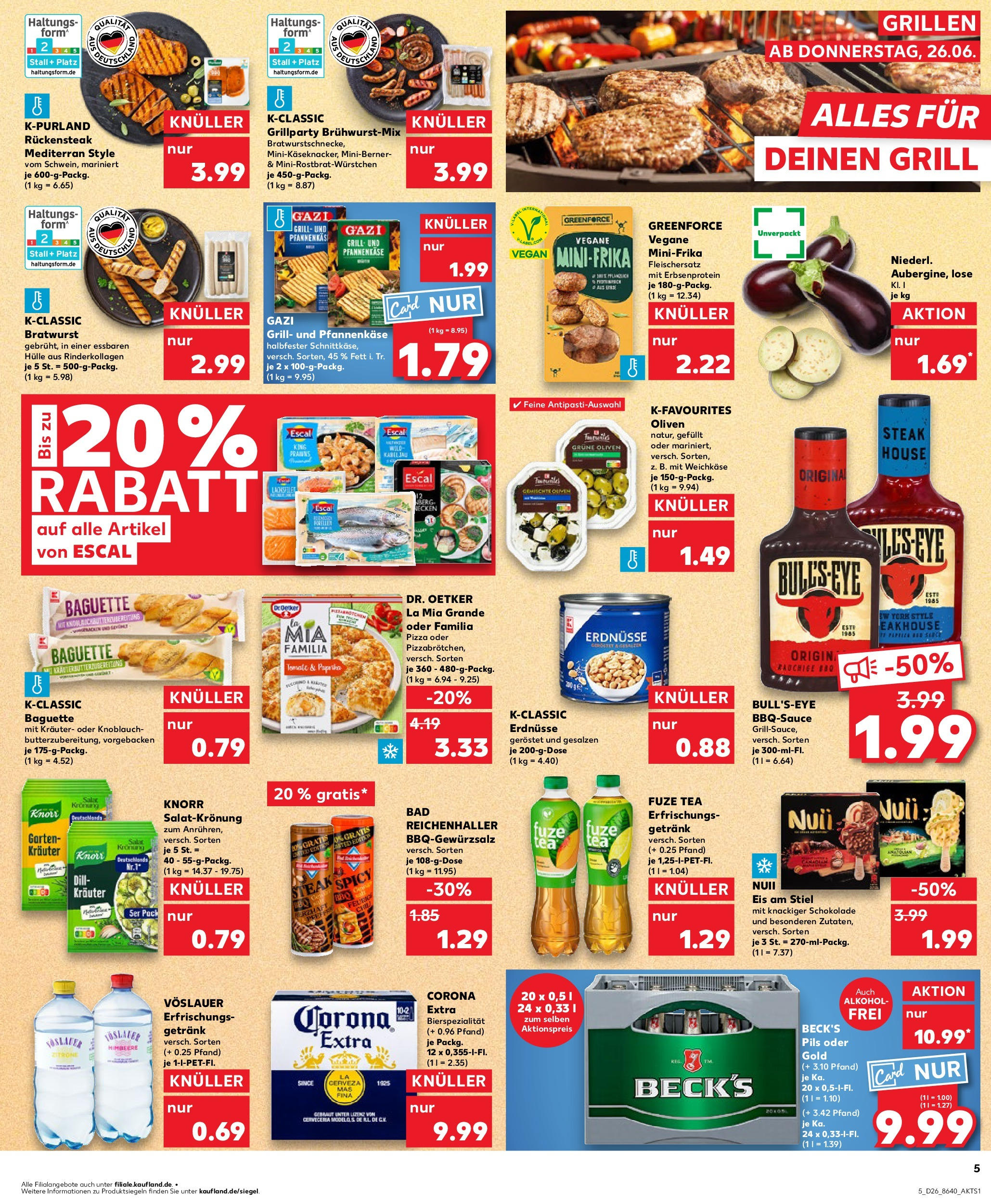 Prospekt Kaufland ab 25.06.2025 » Angebote Online zum Blättern | Seite: 5 | Produkte: Kabel, Bad, Pils, Dressing
