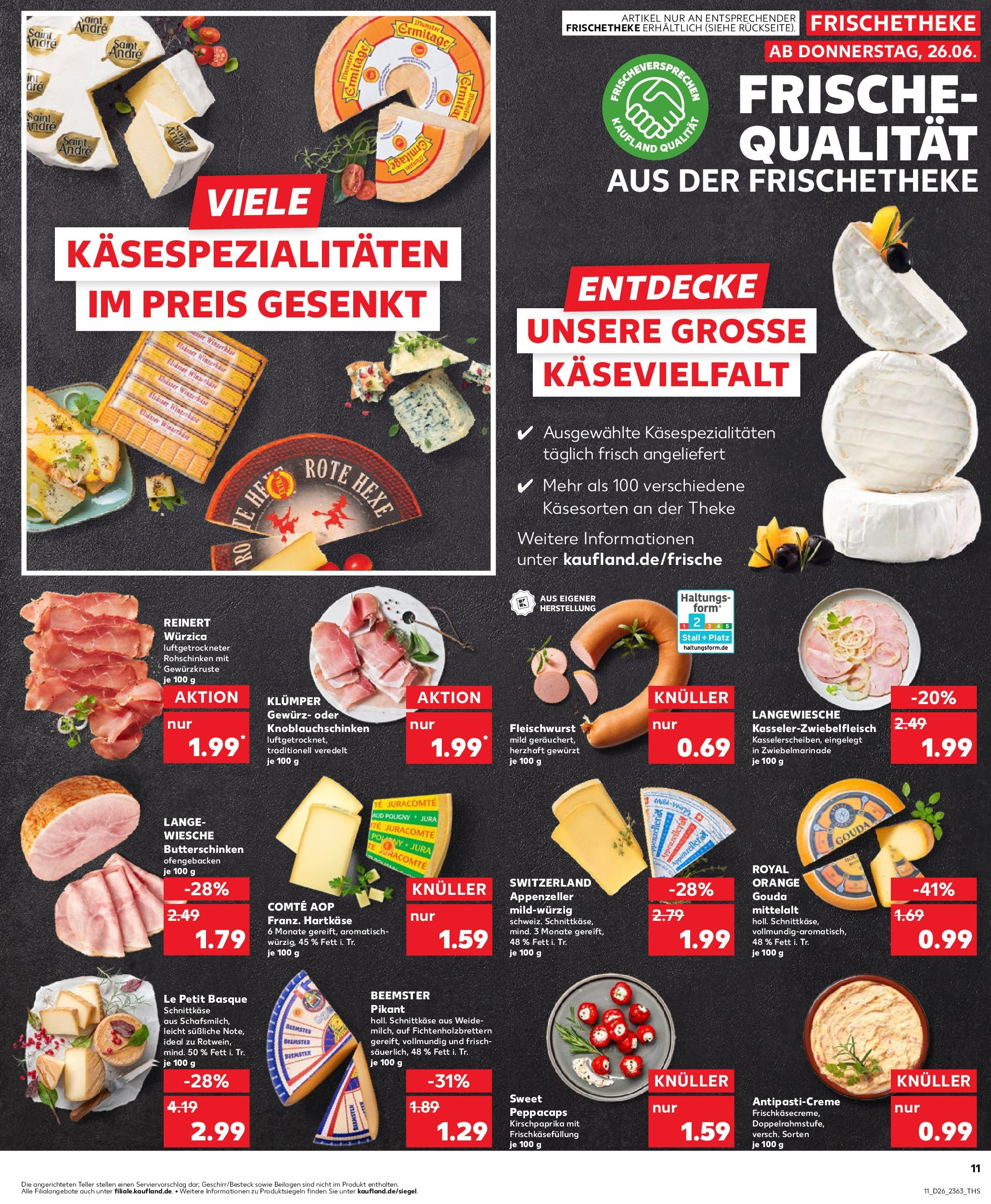 Prospekt Kaufland ab 25.06.2025 » Angebote Online zum Blättern | Seite: 11 | Produkte: Theke, Gouda
