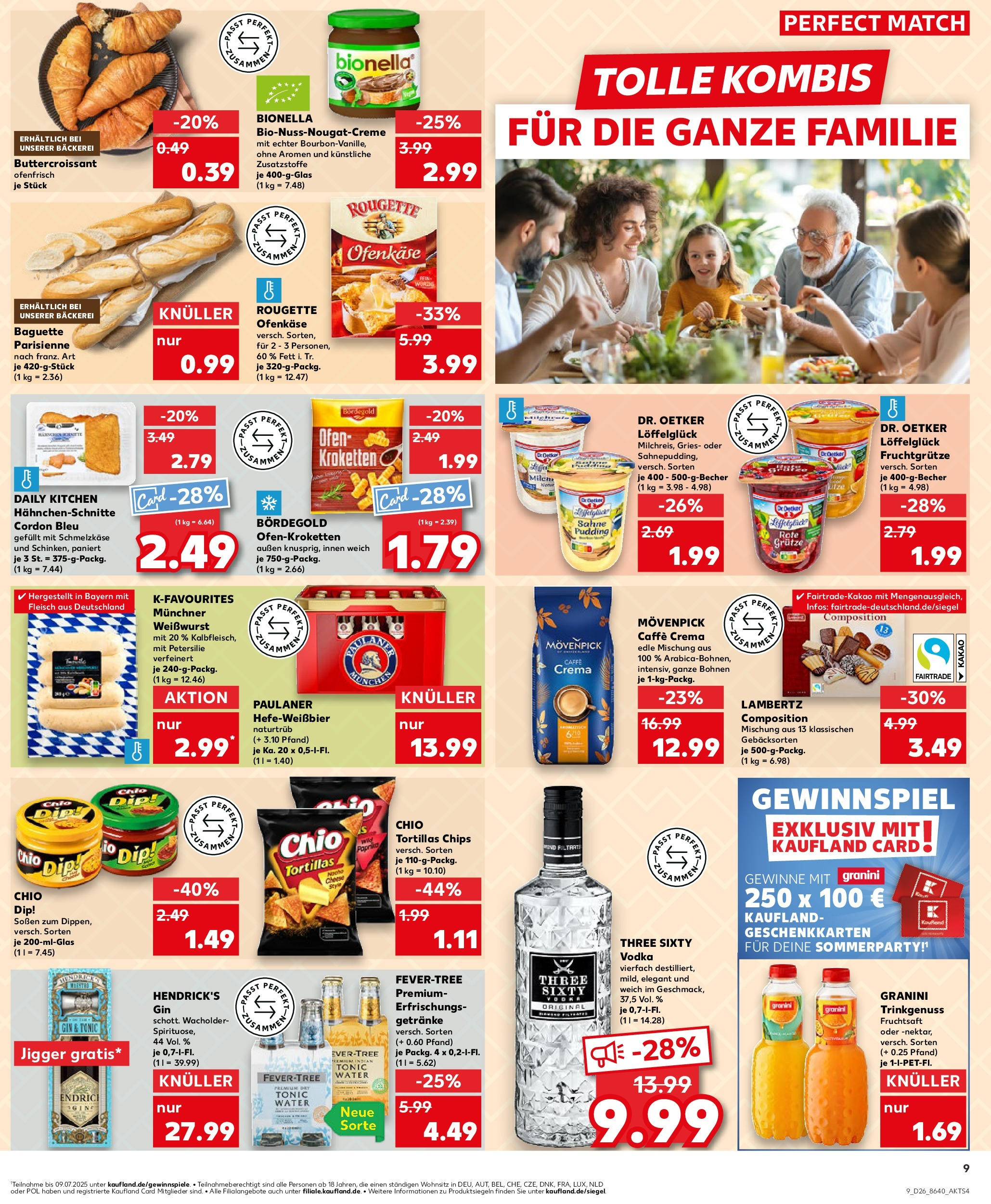 Prospekt Kaufland ab 25.06.2025 » Angebote Online zum Blättern | Seite: 9 | Produkte: Bäckerei, Milch, Croissant, Paulaner