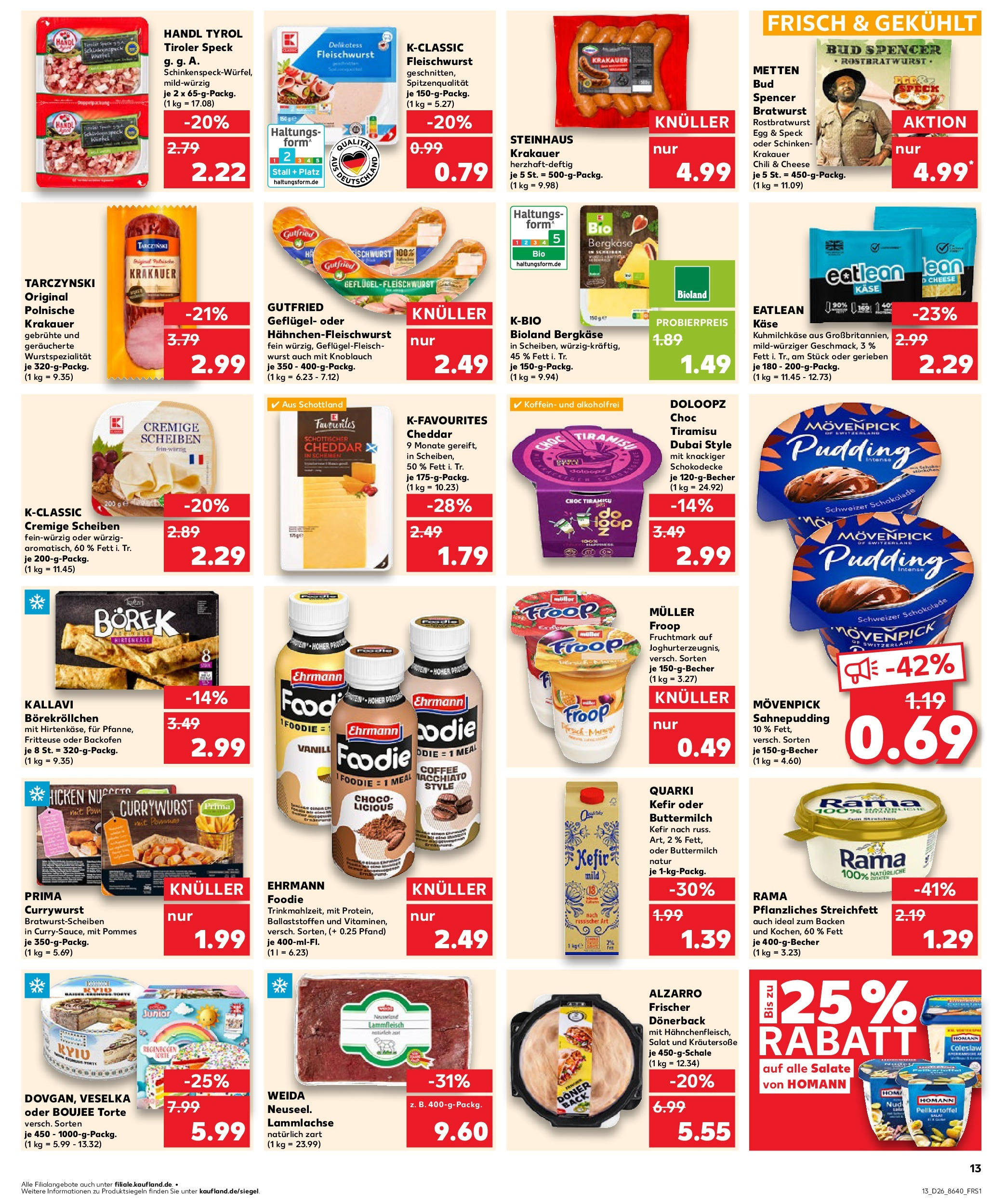 Prospekt Kaufland ab 25.06.2025 » Angebote Online zum Blättern | Seite: 13 | Produkte: Pommes, Wurst, Knoblauch, Fritteuse