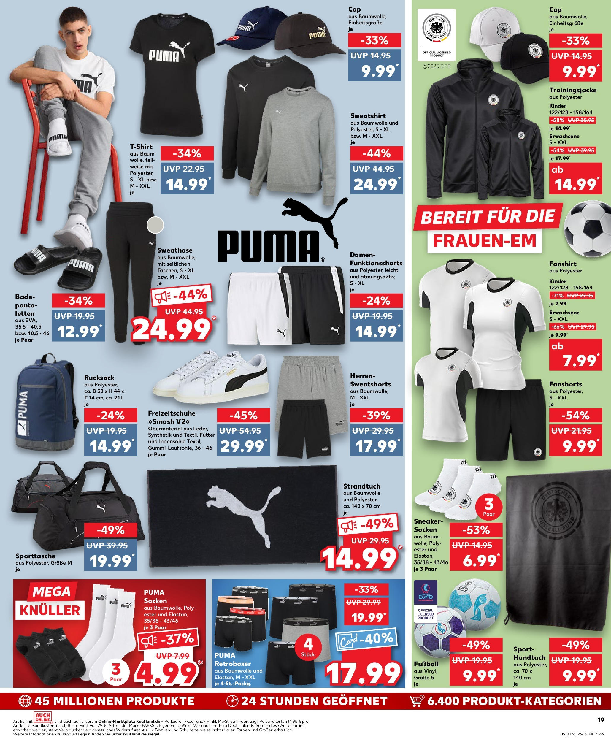Prospekt Kaufland ab 25.06.2025 » Angebote Online zum Blättern | Seite: 19 | Produkte: Shirt, Sweatshirt, T-Shirt, Trainingsjacke