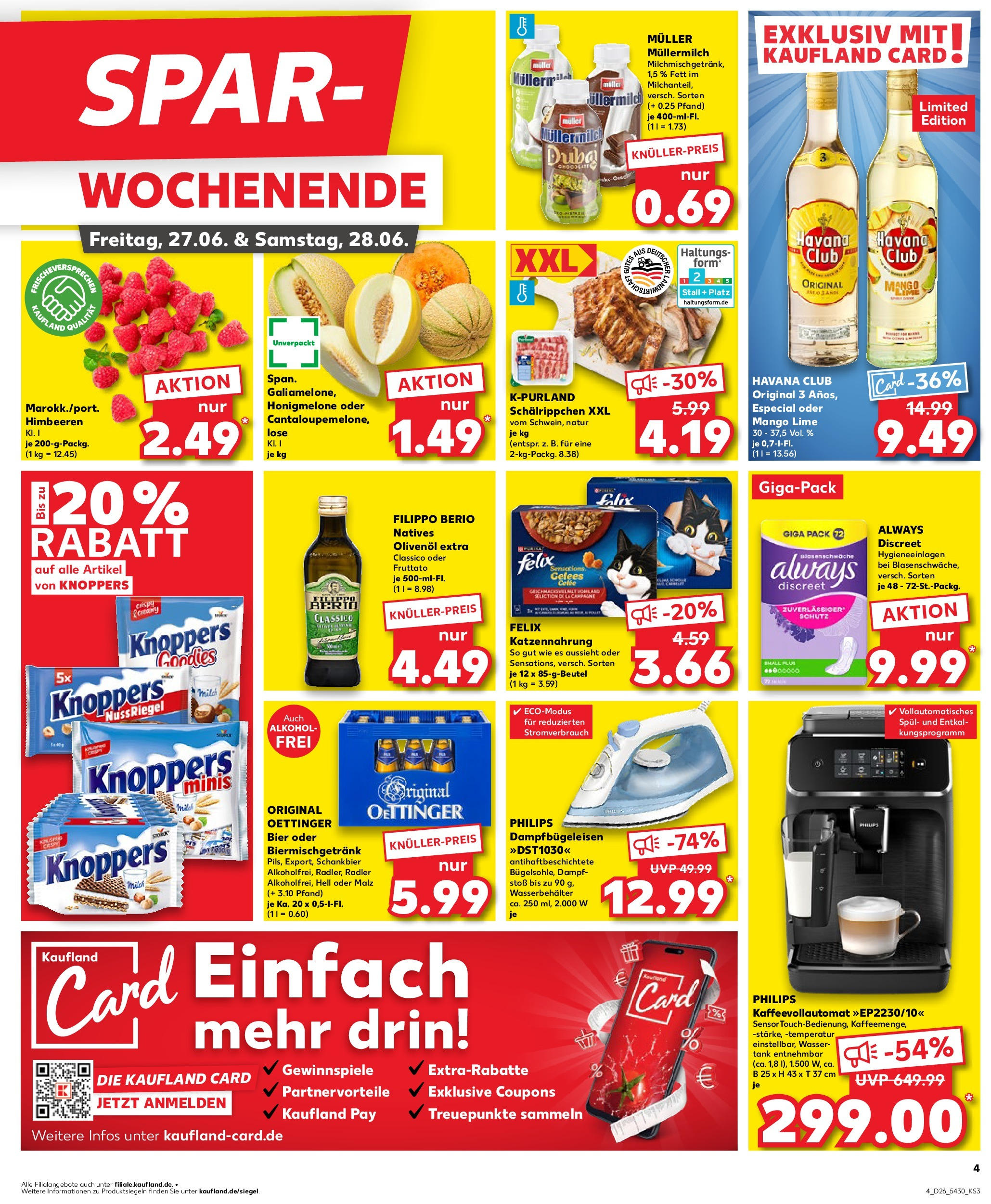 Prospekt Kaufland ab 25.06.2025 » Angebote Online zum Blättern | Seite: 4 | Produkte: Oettinger, Radler, Wasser, Mango