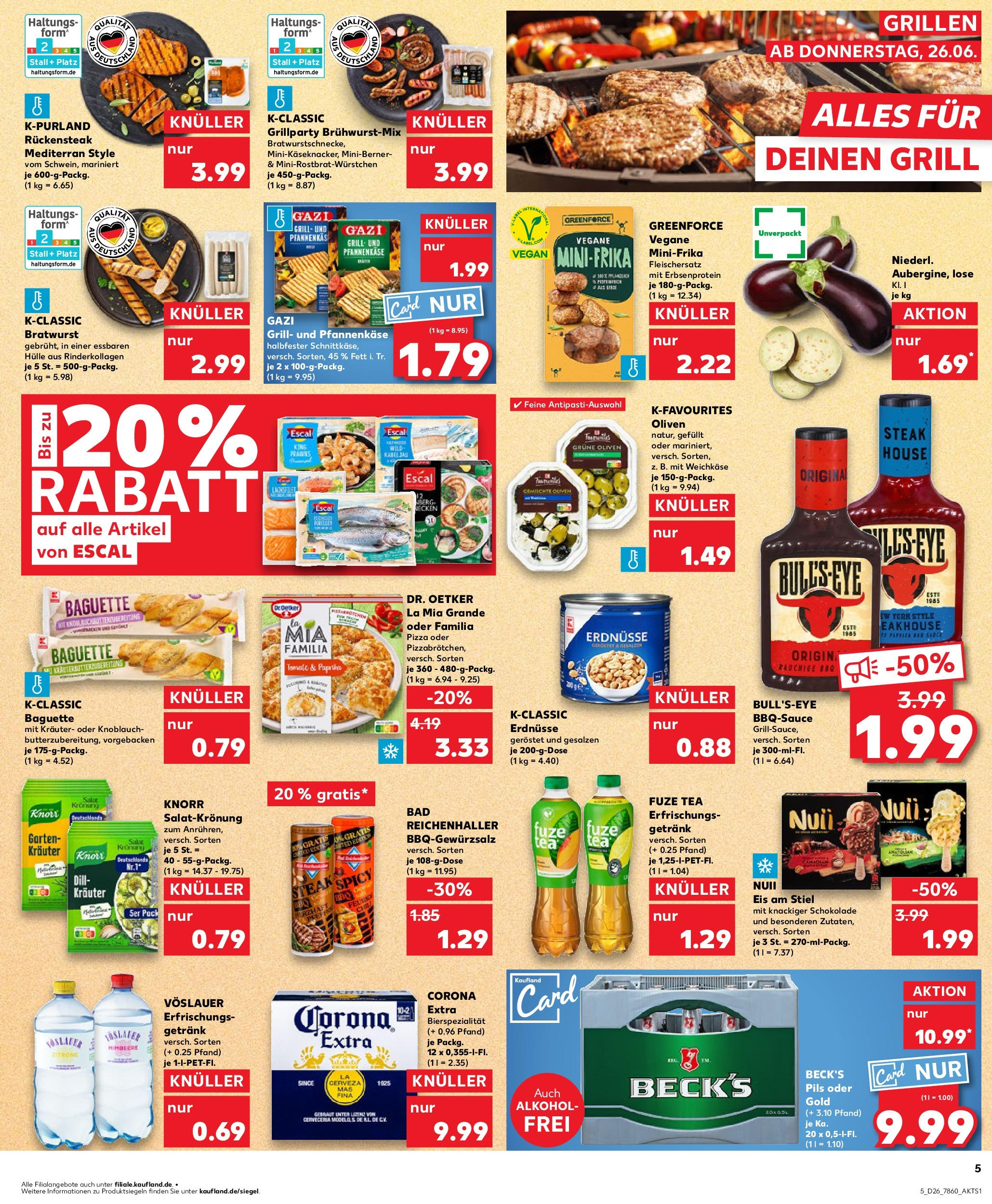 Prospekt Kaufland ab 25.06.2025 » Angebote Online zum Blättern | Seite: 5 | Produkte: Kabel, Fuze tea, Himbeere, Dill