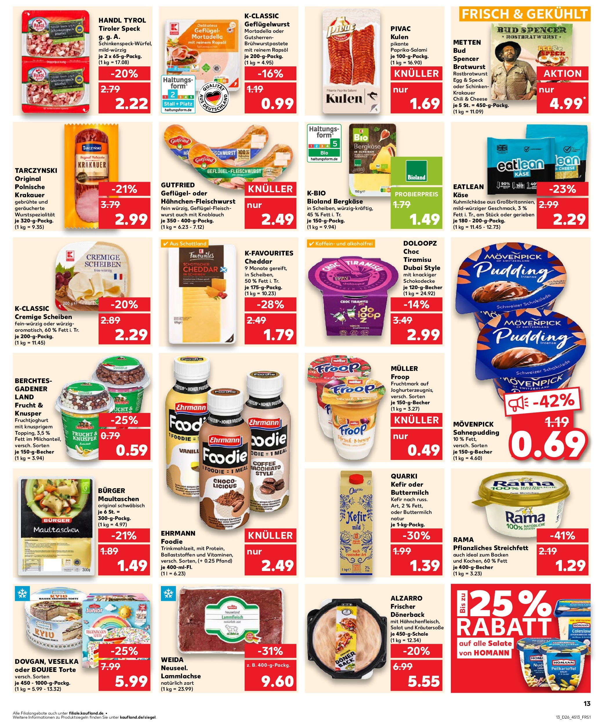 Prospekt Kaufland ab 26.06.2025 » Angebote Online zum Blättern | Seite: 13 | Produkte: Rama, Knoblauch, Pasta, Maultaschen
