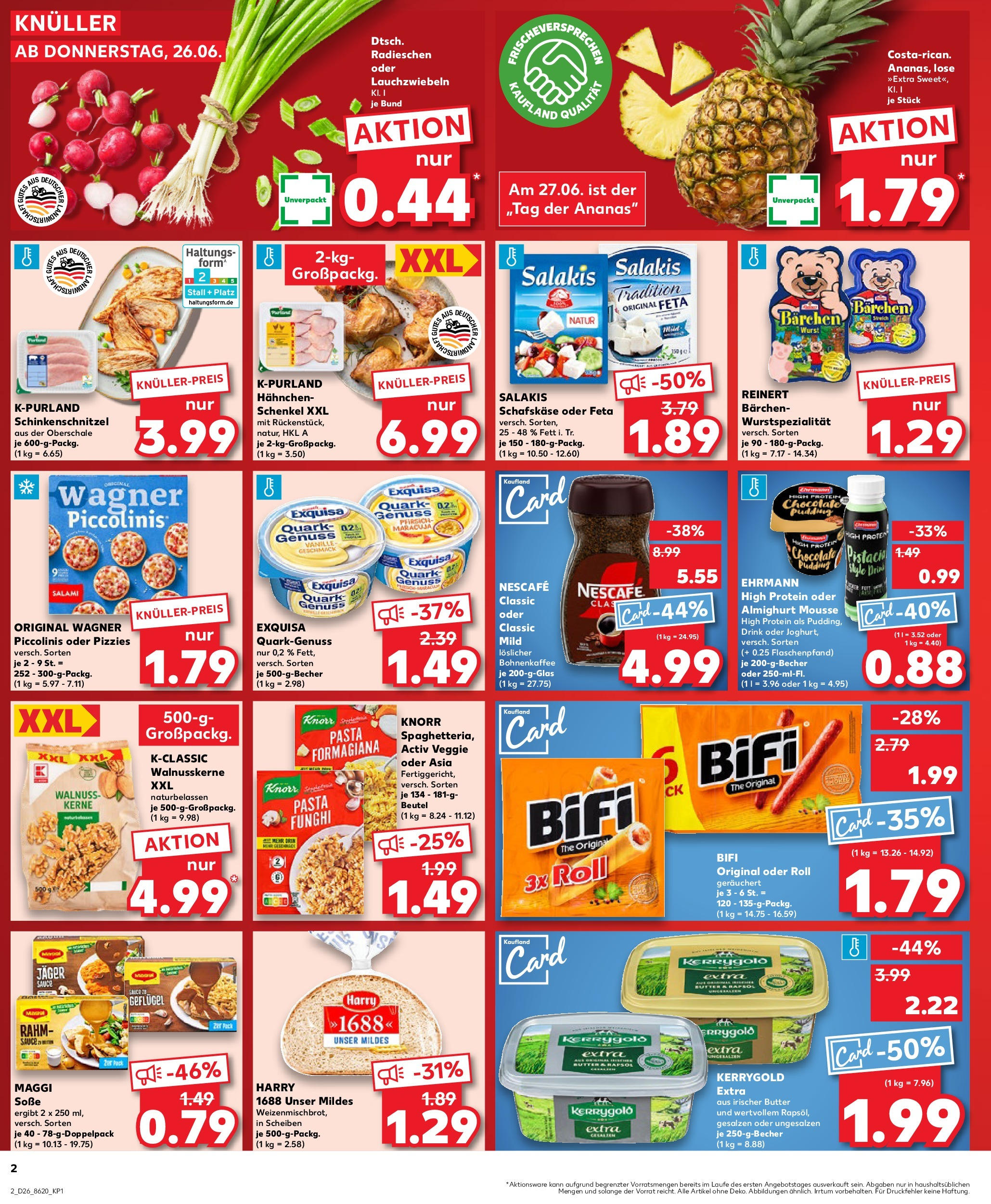 Prospekt Kaufland ab 26.06.2025 » Angebote Online zum Blättern | Seite: 2 | Produkte: Quark, Pudding, Wurst, Salami