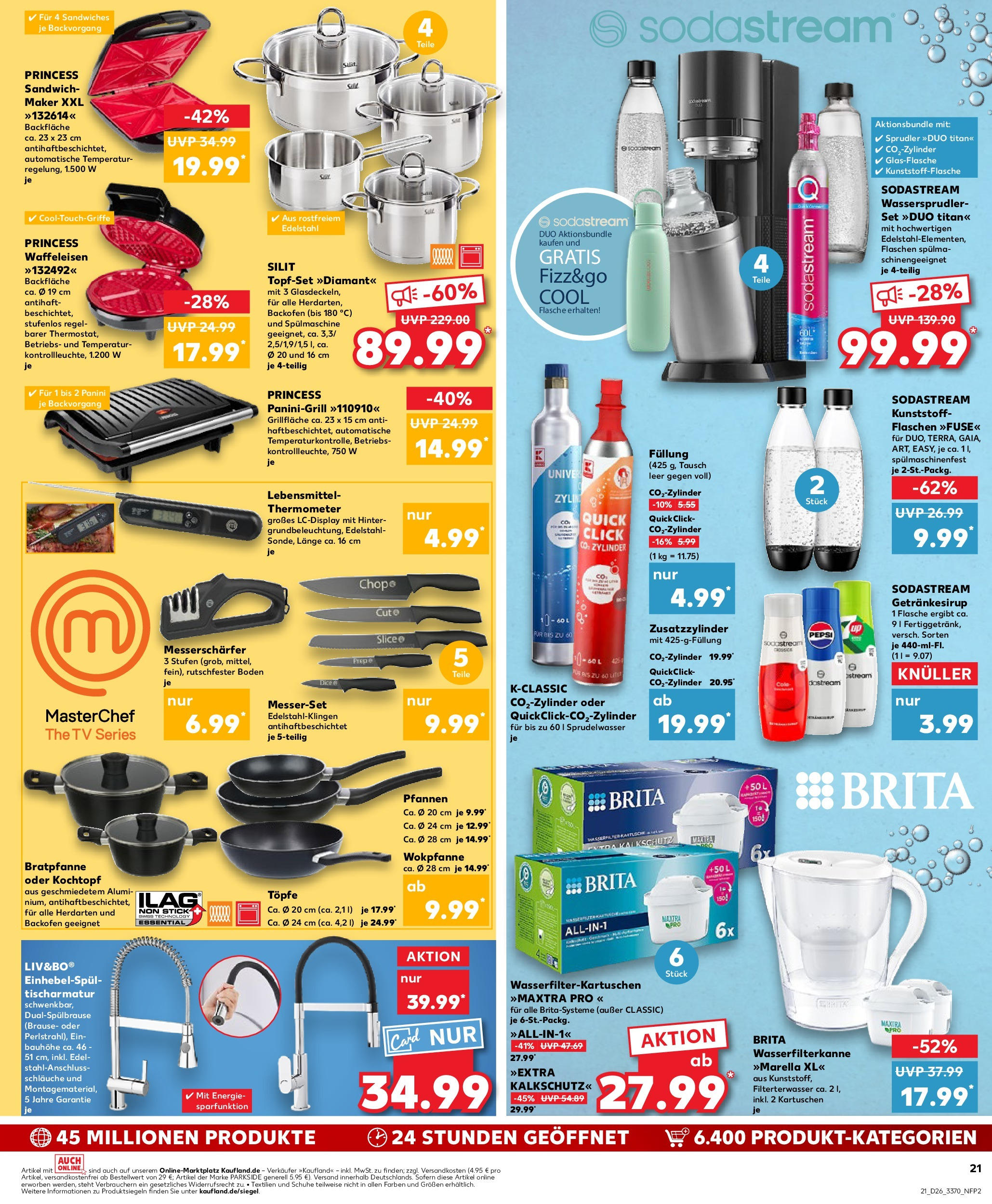 Prospekt Kaufland ab 25.06.2025 » Angebote Online zum Blättern | Seite: 21 | Produkte: Thermometer, Backofen, Waffeleisen, Sodastream