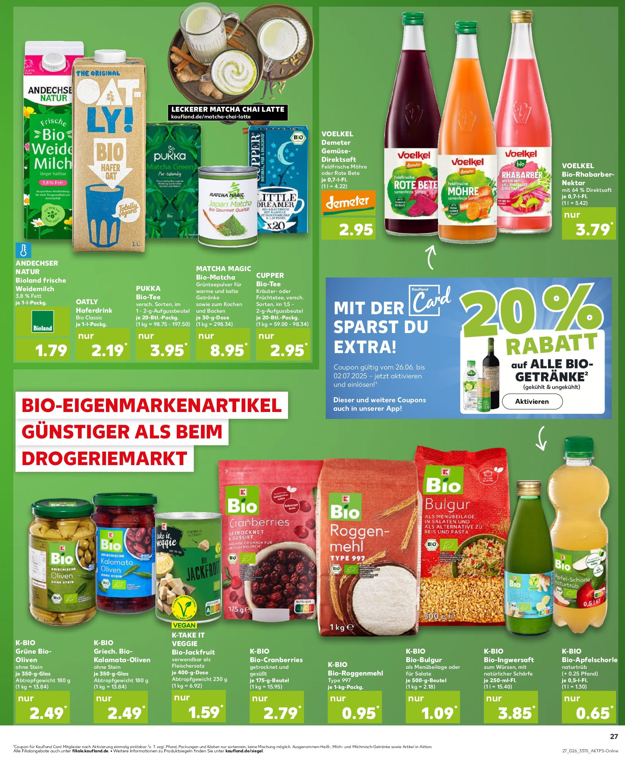 Prospekt Kaufland ab 25.06.2025 » Angebote Online zum Blättern | Seite: 27 | Produkte: Milch, Apple, Haferdrink, Oatly