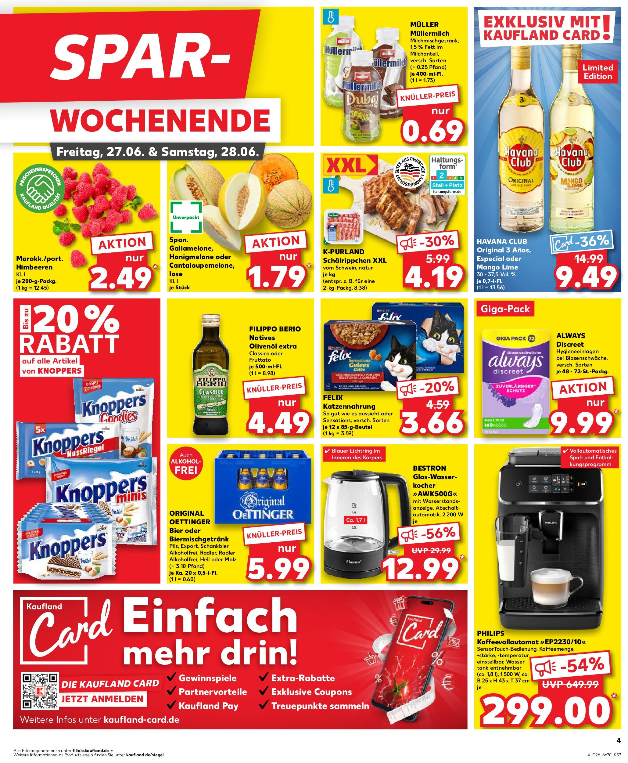 Prospekt Kaufland ab 26.06.2025 » Angebote Online zum Blättern | Seite: 4 | Produkte: Kocher, Rum, Mango, Muller mullermilch
