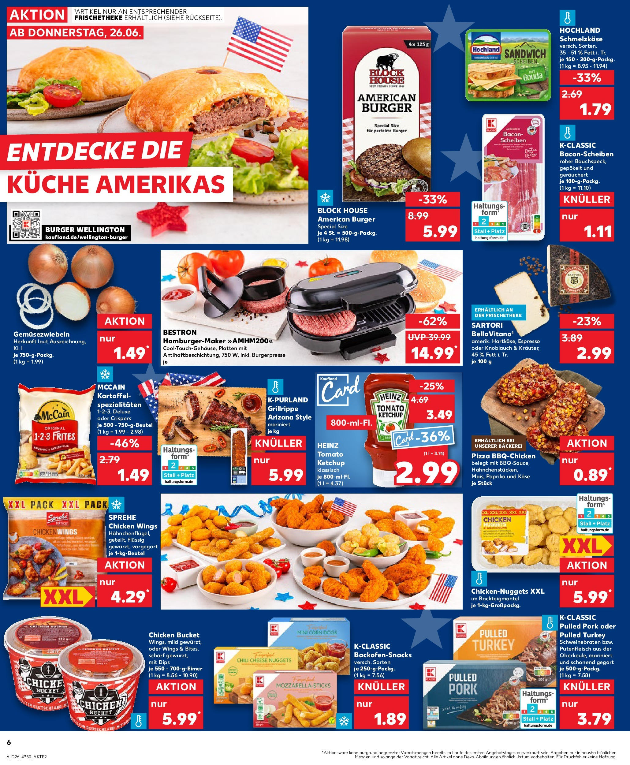 Prospekt Kaufland ab 25.06.2025 » Angebote Online zum Blättern | Seite: 6 | Produkte: McCain, Knoblauch, Chili, Ketchup