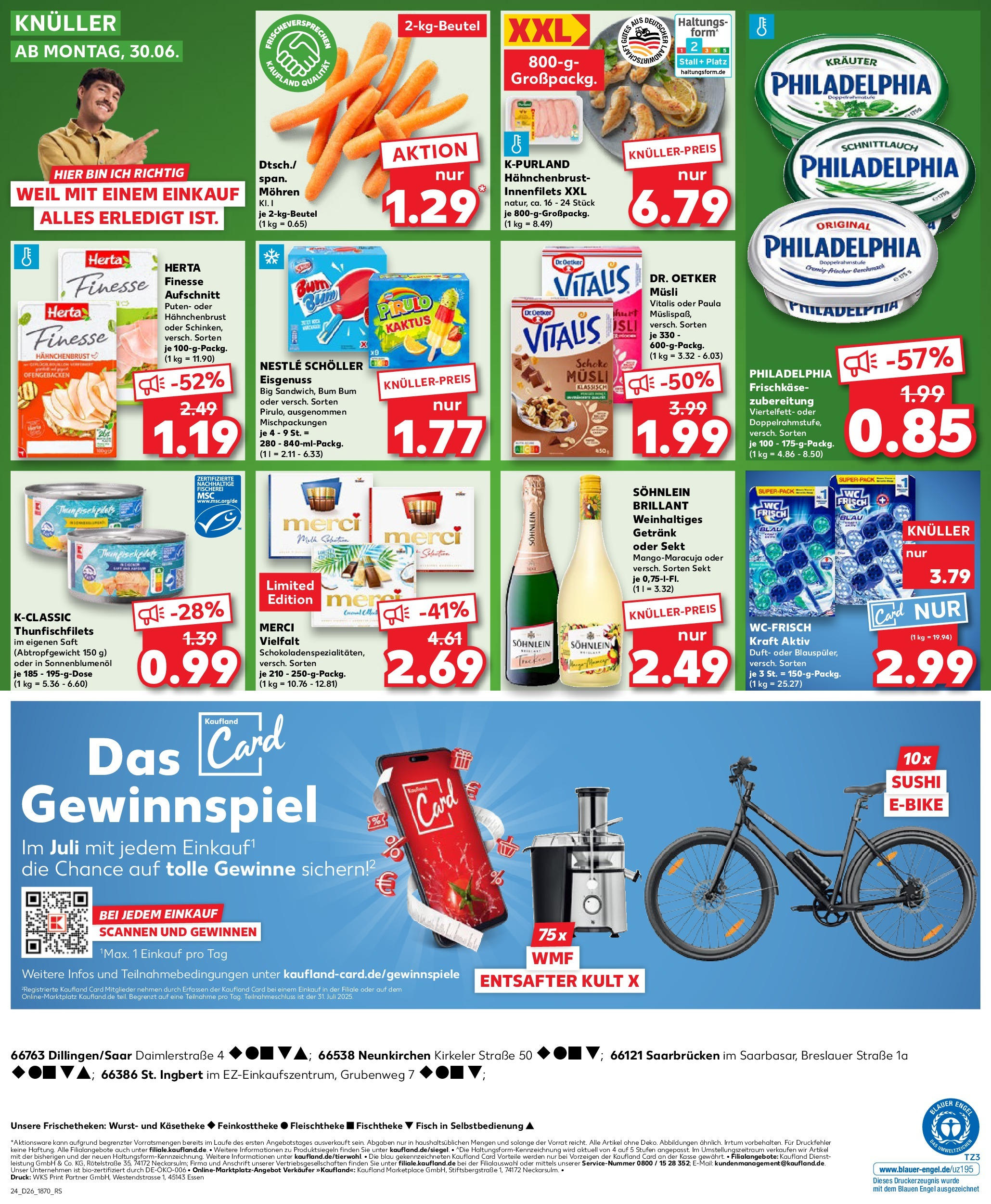 Prospekt Kaufland ab 29.06.2025 » Angebote Online zum Blättern | Seite: 3 | Produkte: Entsafter, Sekt, Wurst, Frischkase