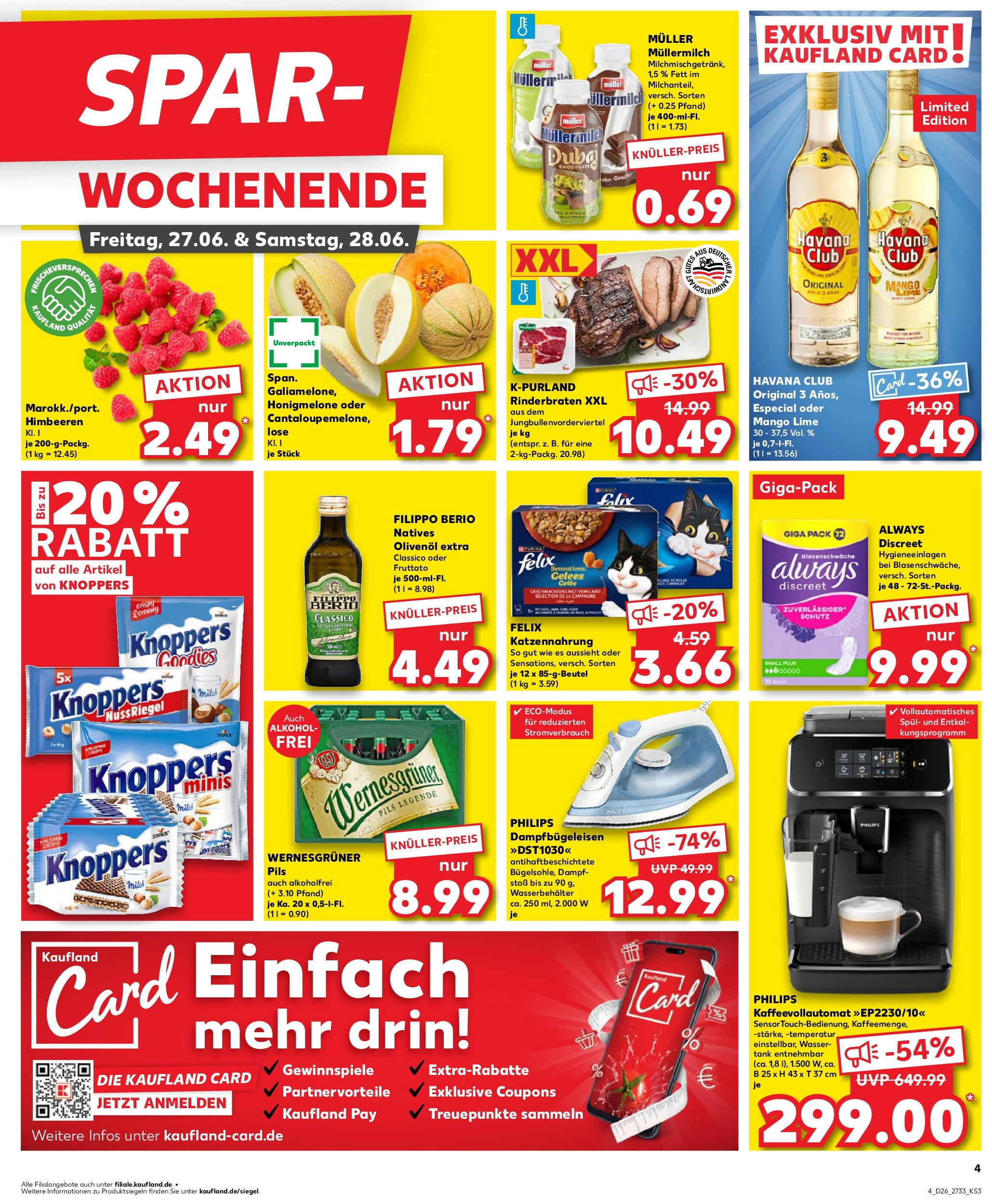 Prospekt Kaufland ab 25.06.2025 » Angebote Online zum Blättern | Seite: 4 | Produkte: Philips, Milch, Pils, Mango