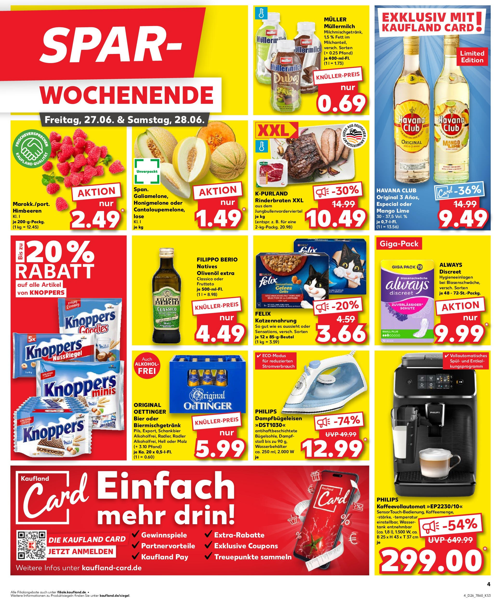 Prospekt Kaufland ab 26.06.2025 » Angebote Online zum Blättern | Seite: 4 | Produkte: Oettinger, Radler, Knoppers, Müllermilch