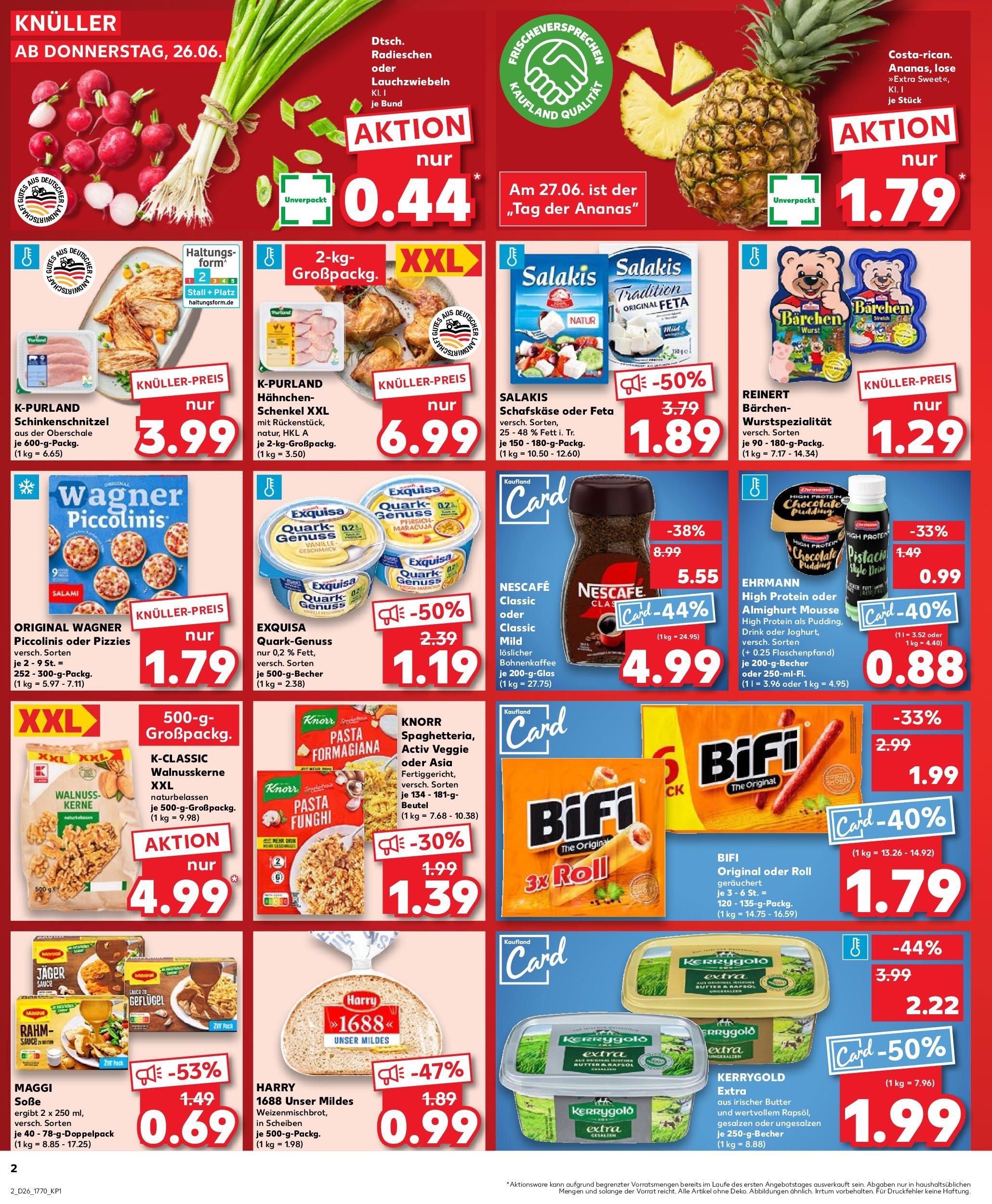 Prospekt Kaufland ab 25.06.2025 » Angebote Online zum Blättern | Seite: 10 | Produkte: Nescafe, Ananas, Pudding, Wurst