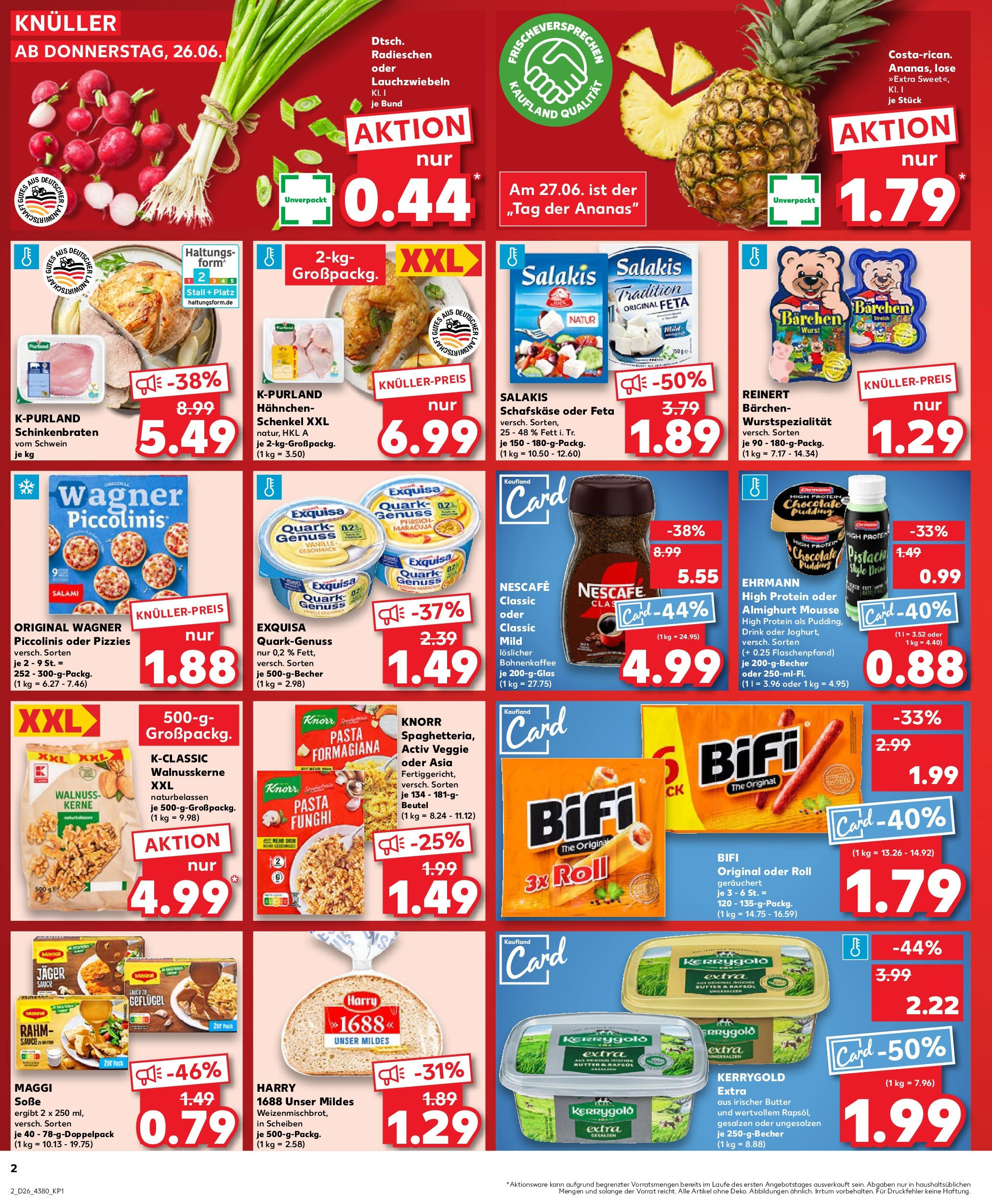 Prospekt Kaufland ab 25.06.2025 » Angebote Online zum Blättern | Seite: 2 | Produkte: Quark, Feta, Pudding, Soße