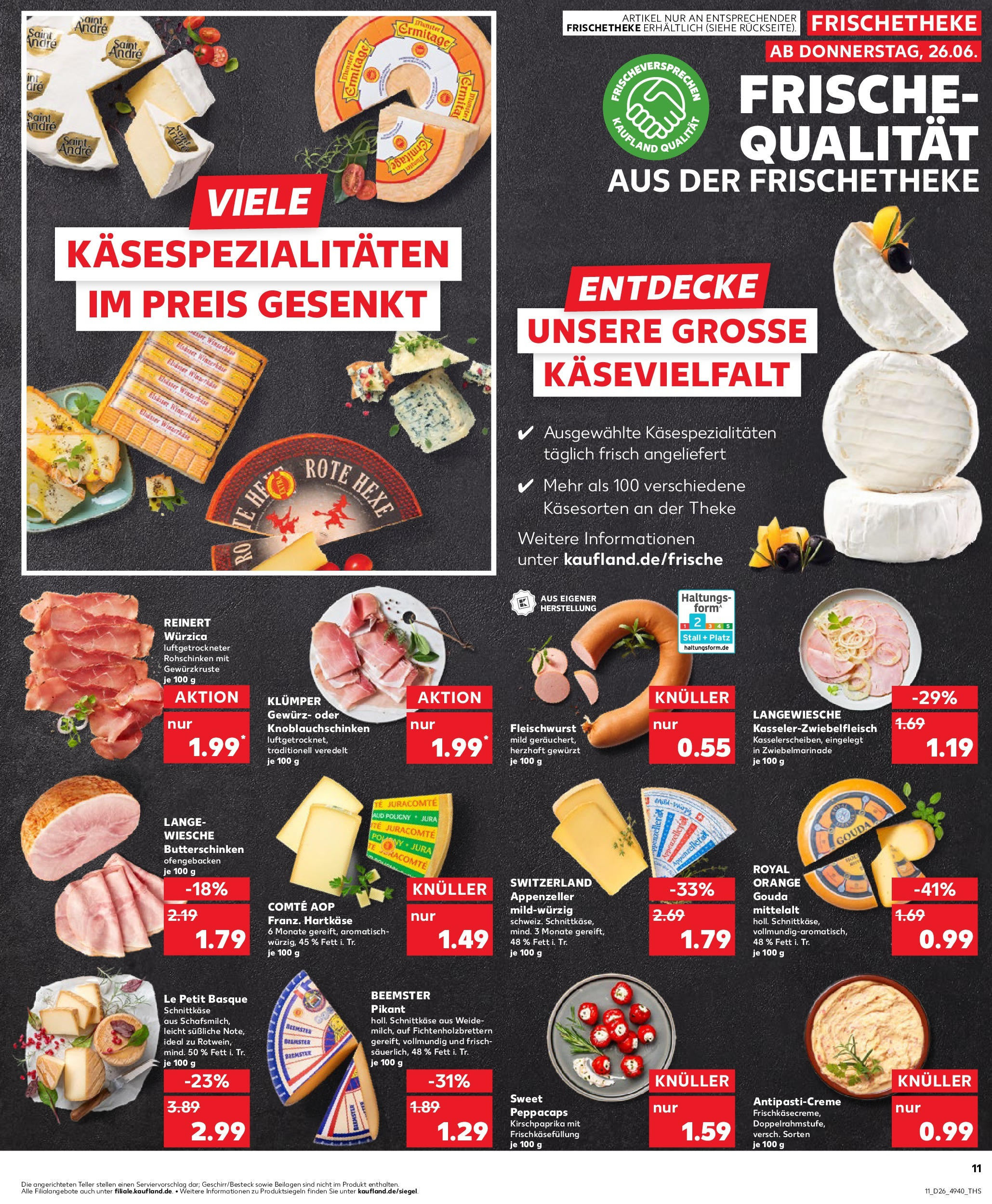 Prospekt Kaufland ab 25.06.2025 » Angebote Online zum Blättern | Seite: 11 | Produkte: Jura, Theke, Gouda
