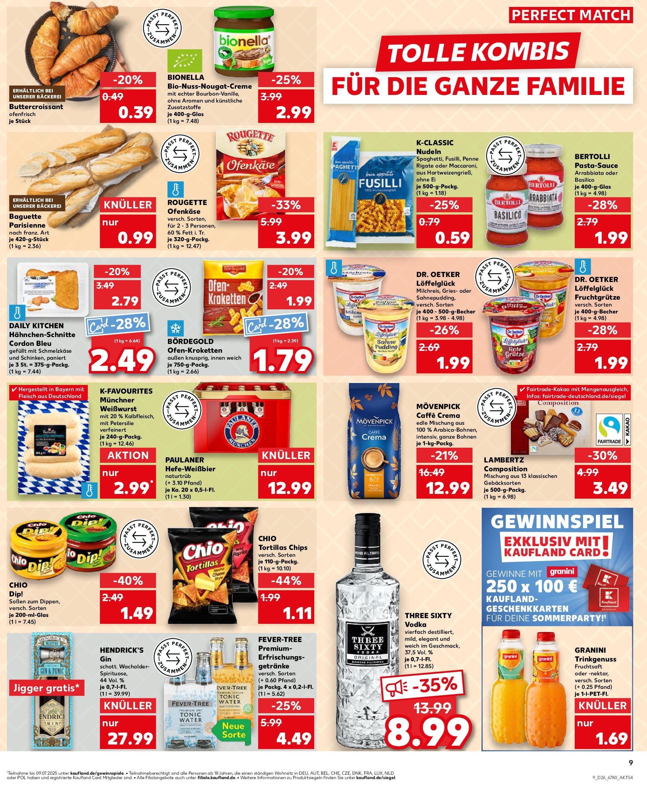 Prospekt Kaufland ab 25.06.2025 » Angebote Online zum Blättern | Seite: 9 | Produkte: Pudding, Petersilie, Gin, Fleisch