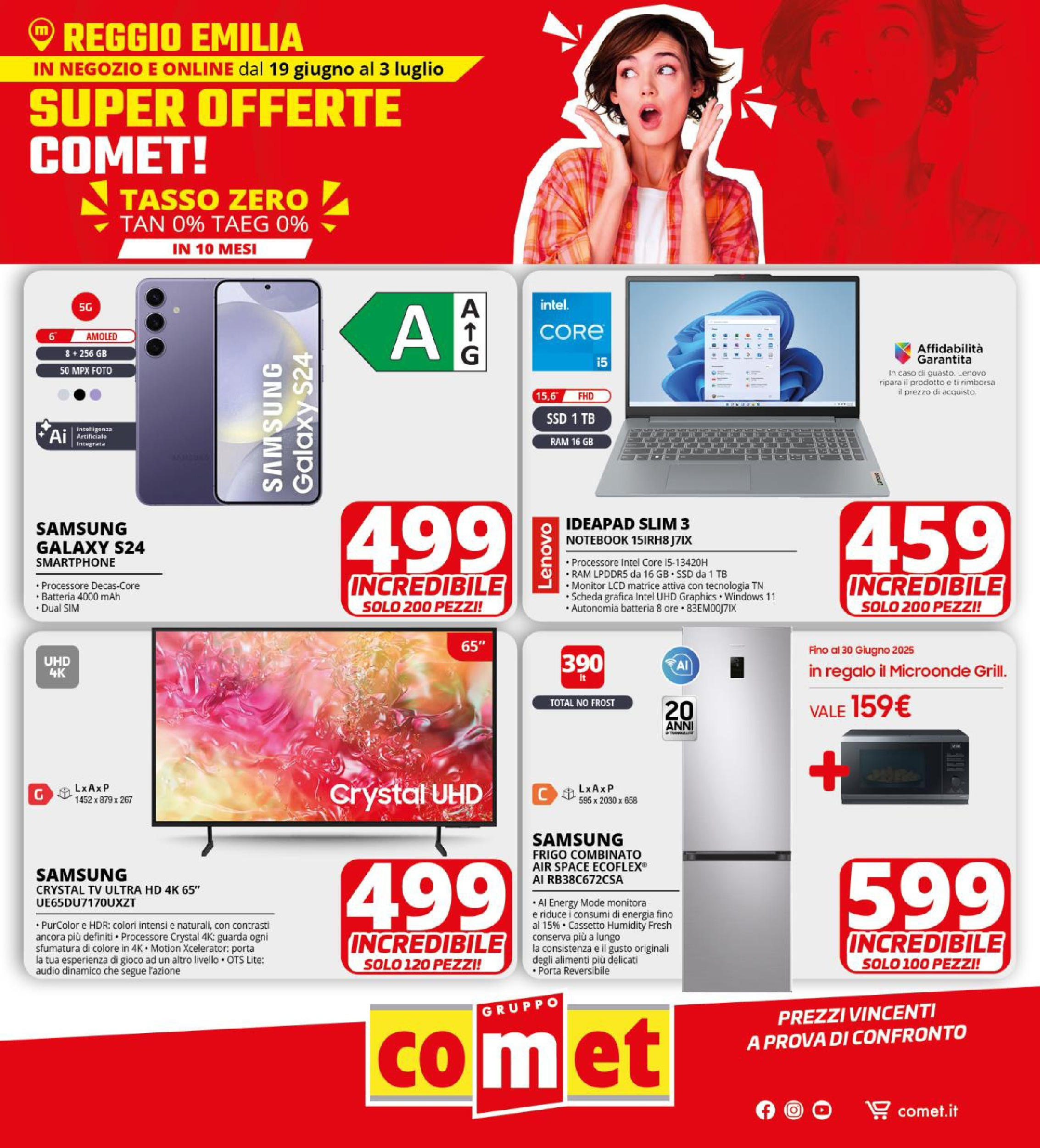 Volantino Comet valido da 18/06/2025 numero di pagina 1 Anteprima dell'opuscolo Super Offerte dal negozio Comet valido da 18/06/2025