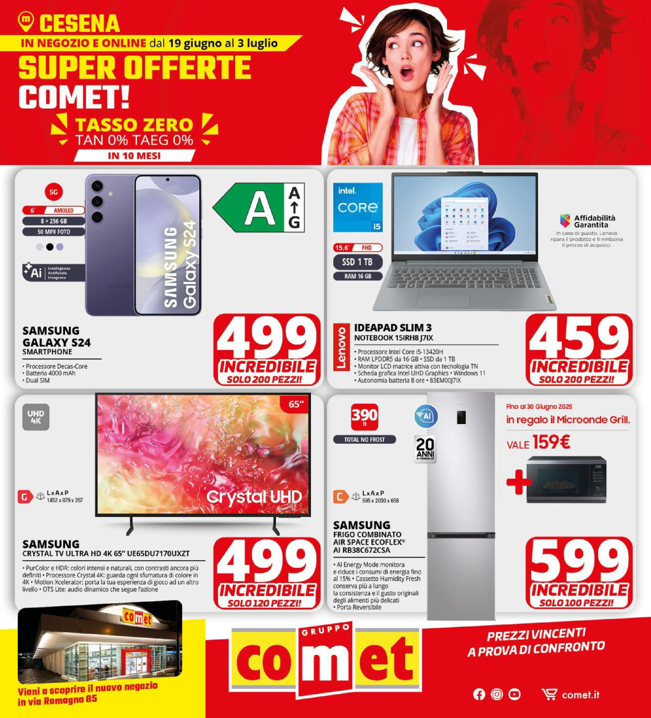 Volantino Comet valido da 18/06/2025 numero di pagina 1 Anteprima dell'opuscolo Super Offerte dal negozio Comet valido da 18/06/2025