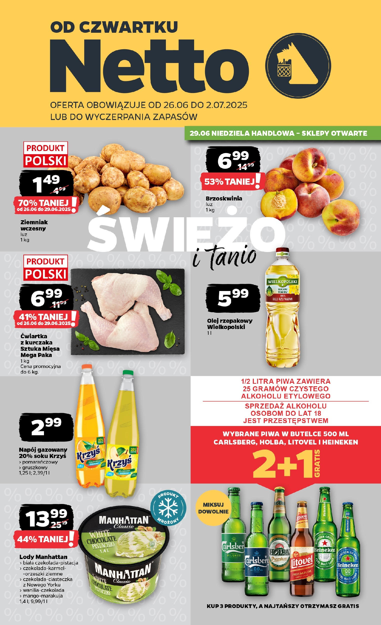 NETTO Gazetka spożywcza od 26.06.2025 - Nowa ulotka (PFD) - Numer strony 1