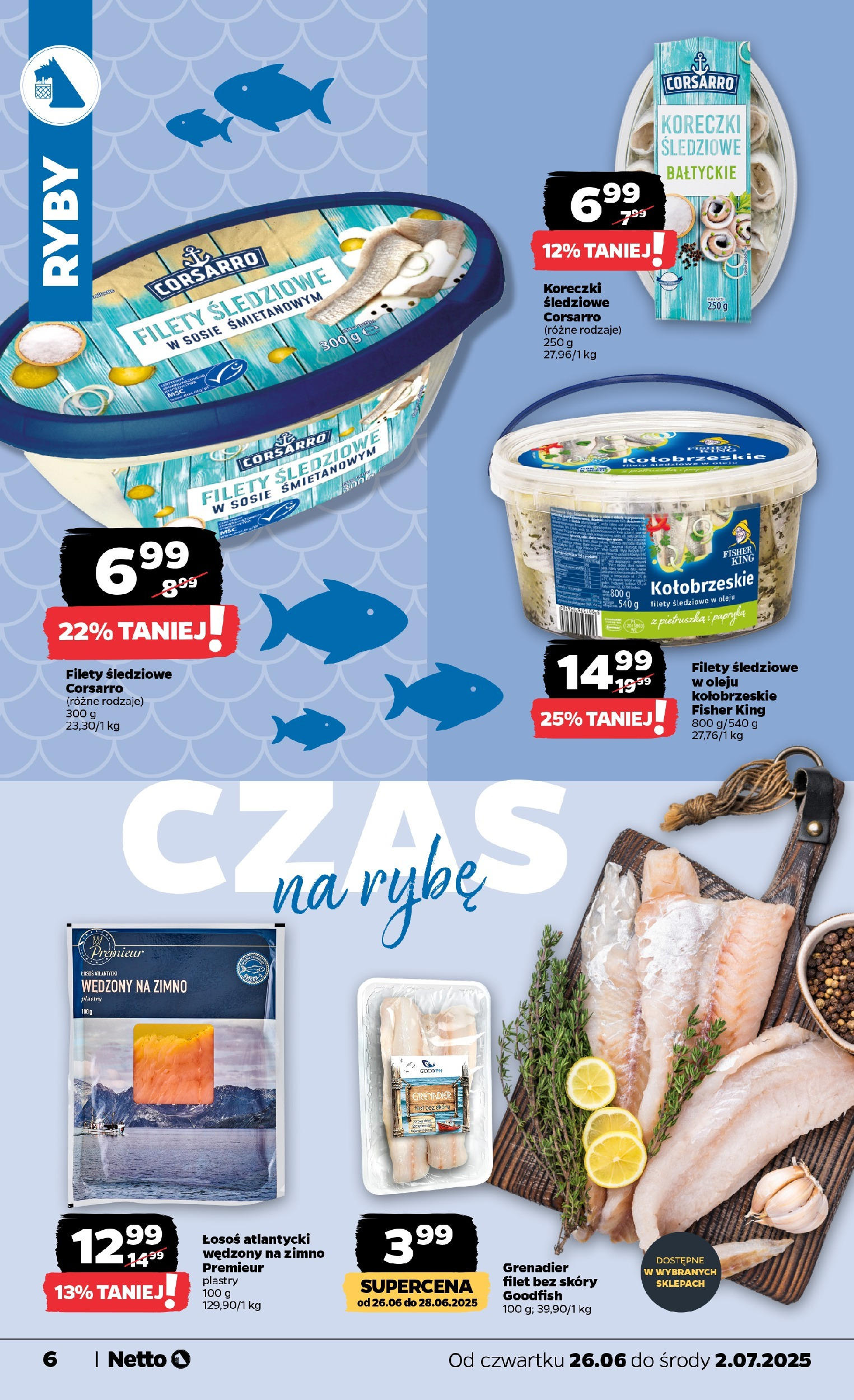 Netto gazetka - Spożywcza od 26.06.2025 - Aktualne promocje | Strona: 6 | Produkty: Pietruszka, Łosoś atlantycki, Łosoś, Ryby