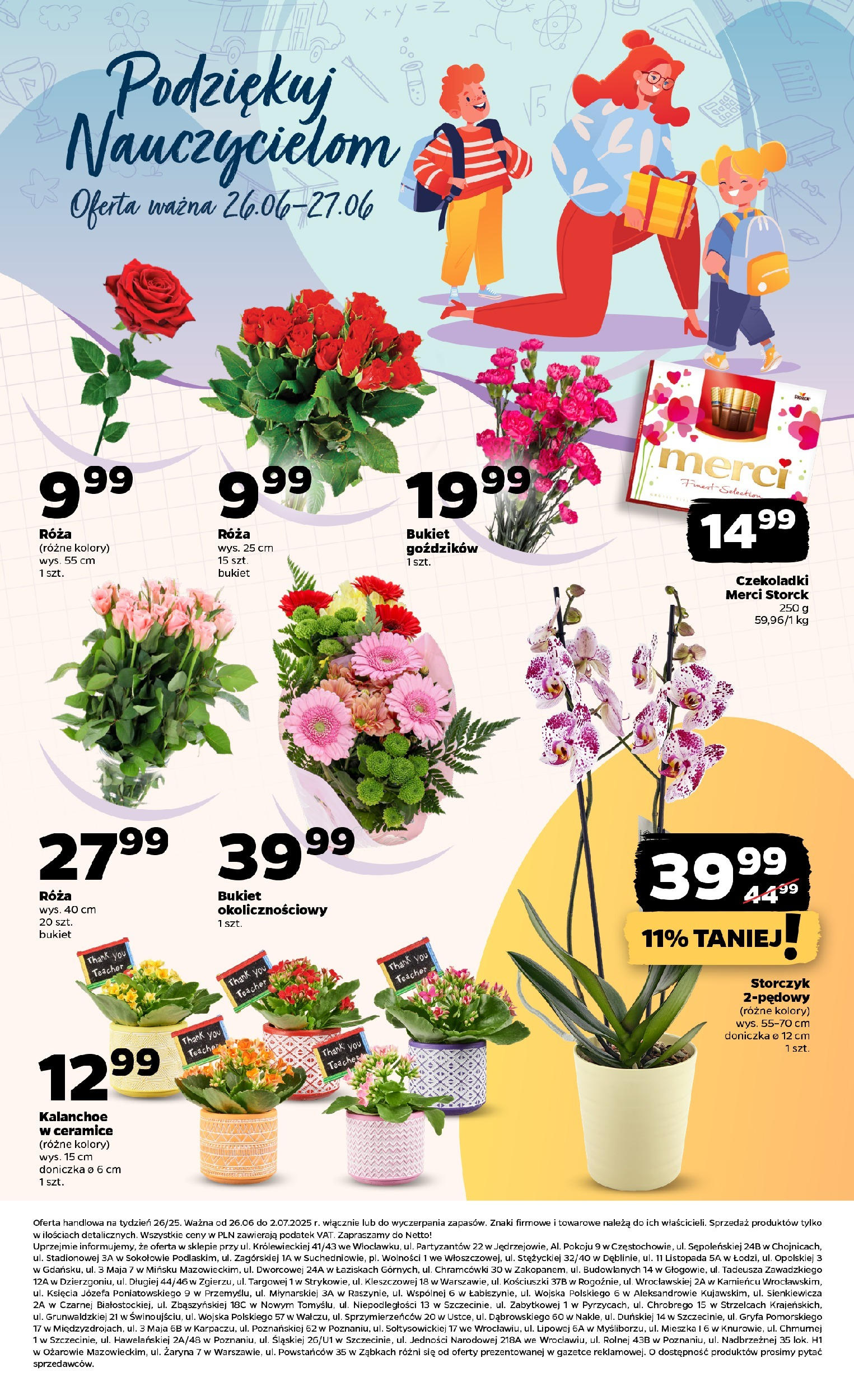 Netto gazetka - Spożywcza od 26.06.2025 - Aktualne promocje | Strona: 26 | Produkty: Czekoladki, Doniczka, Kalanchoe, Storczyk