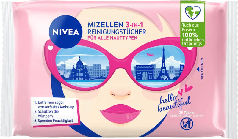 NIVEA Mizellen Reinigungstücher Design Edition Städtetour