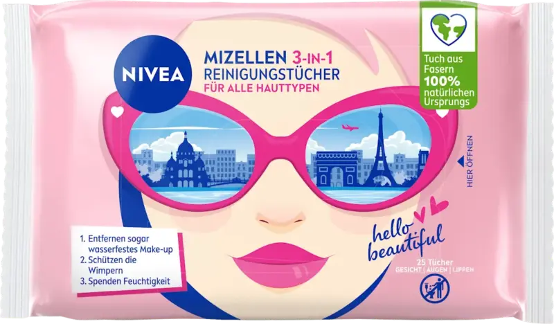 NIVEA Mizellen Reinigungstücher Design Edition Städtetour