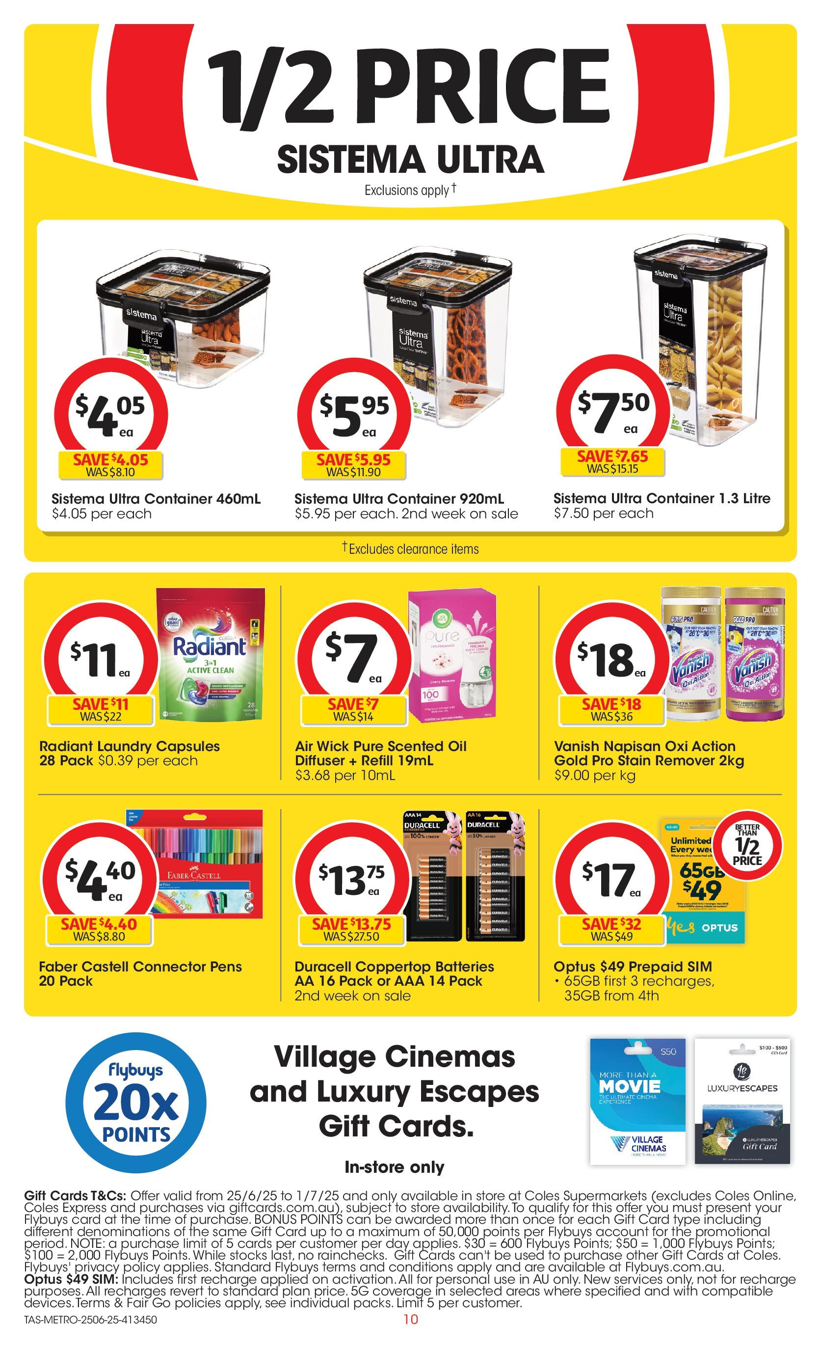 ﻿﻿Coles catalogue valid from 24/06/2025 > Online Australia | Page: 10 | Products: Stain remover, Pince de crabe, Batteries, Connector