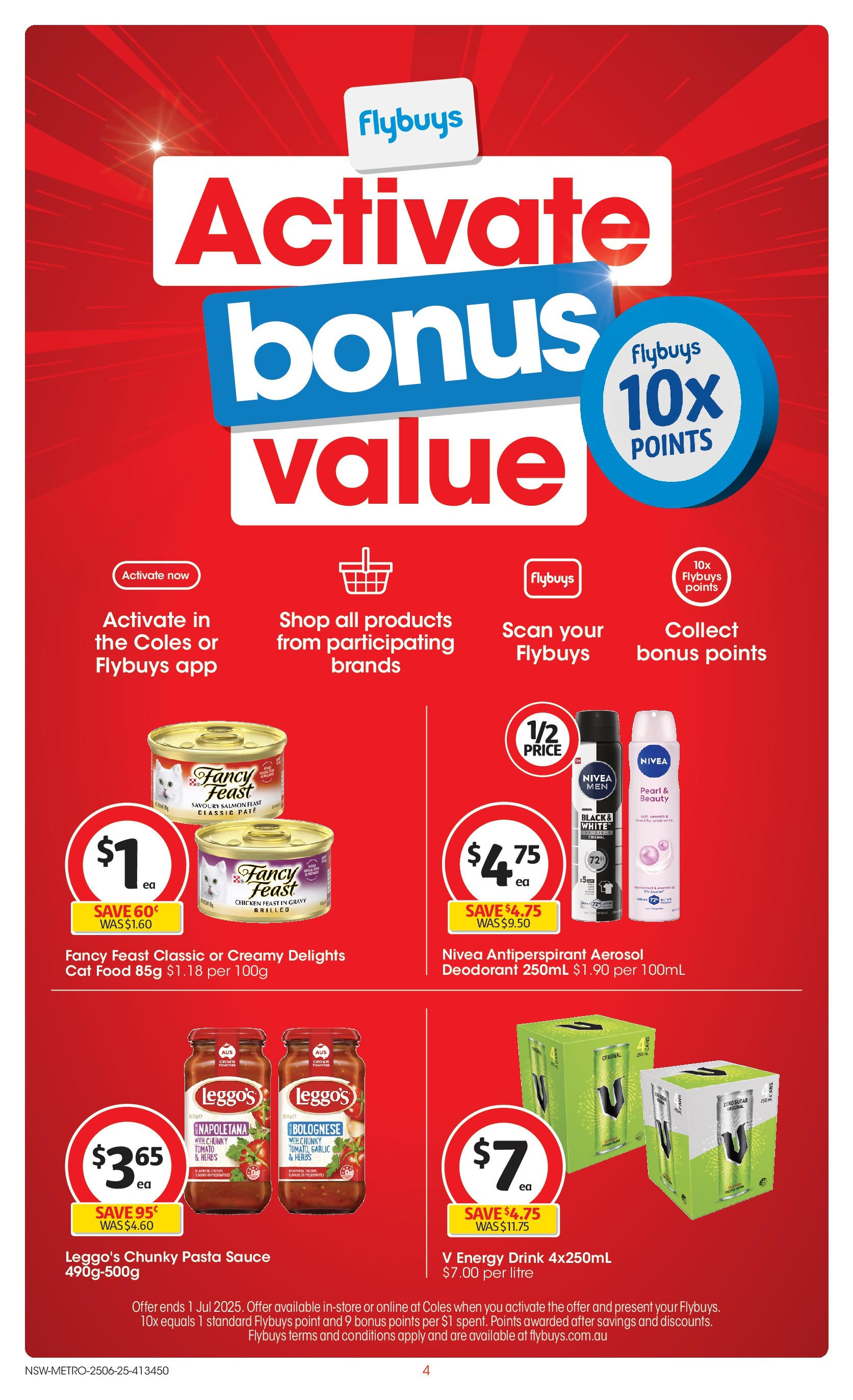 ﻿﻿Coles catalogue valid from 25/06/2025 > Online Australia | Page: 4 | Products: Antiperspirant, Salmon, Sauce, Garlic