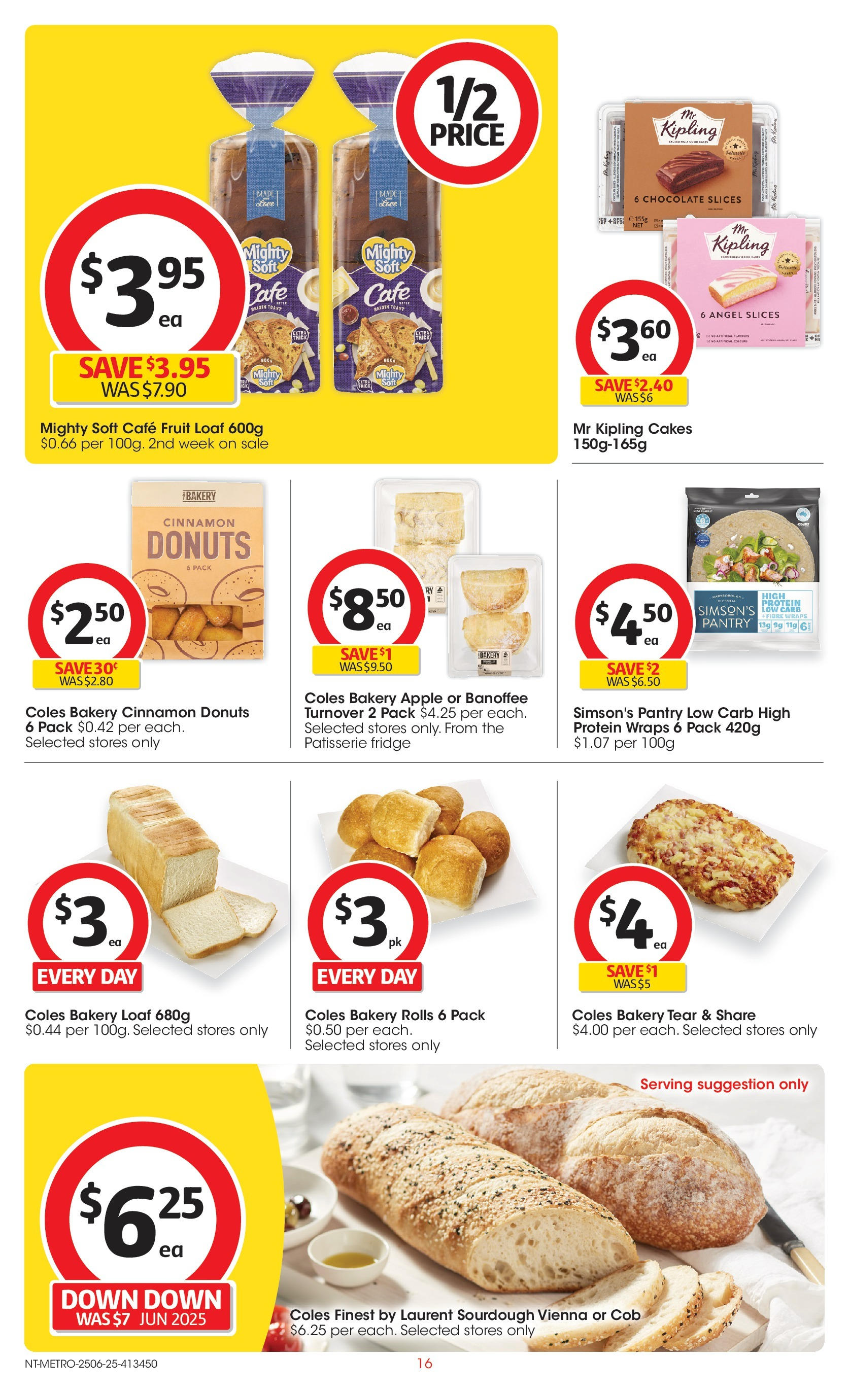 ﻿﻿Coles catalogue valid from 25/06/2025 > Online Australia | Page: 16 | Products: Barbecue charbon, Donuts, Dosettes de café tassimo, Bakery