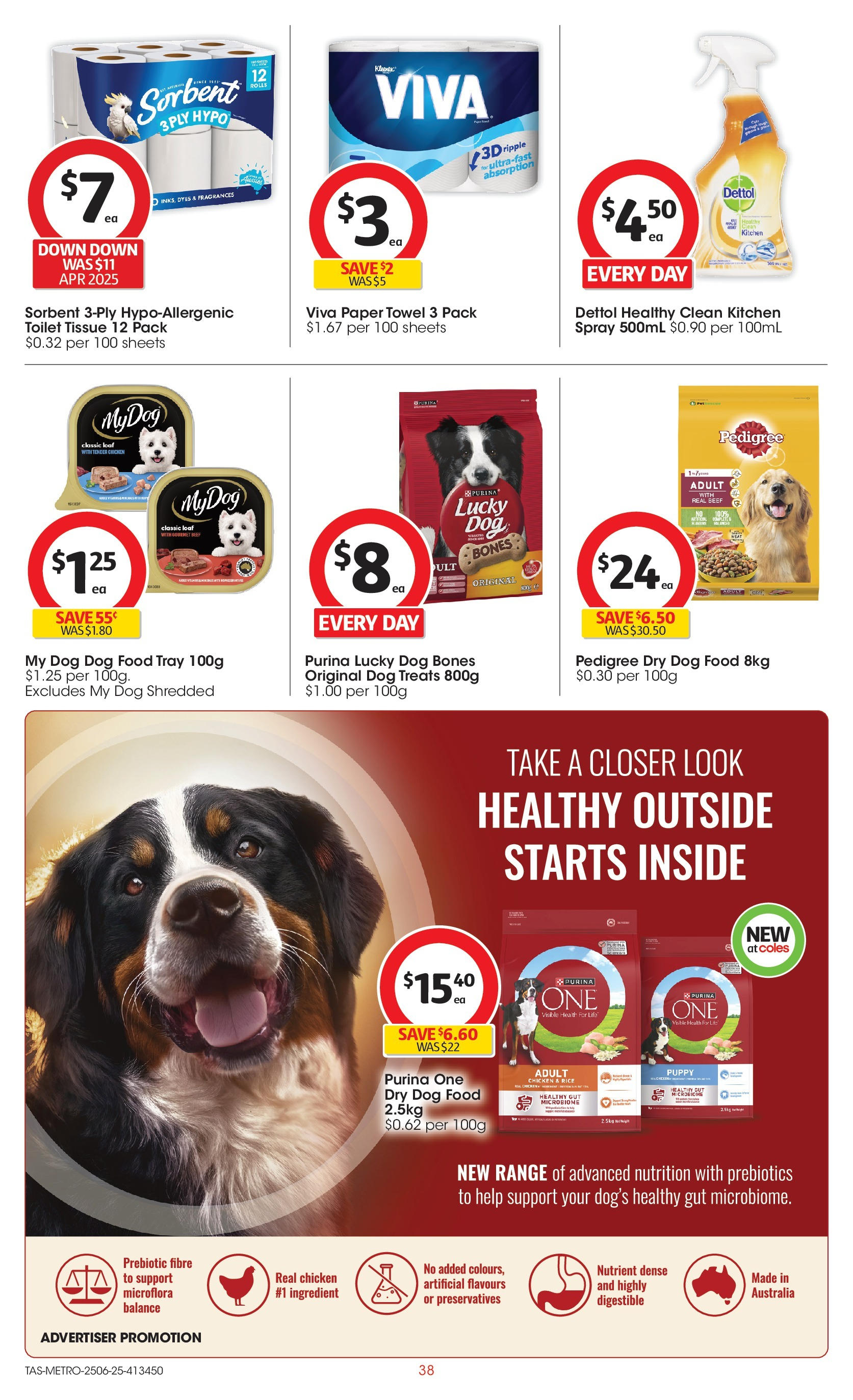 ﻿﻿Coles catalogue valid from 24/06/2025 > Online Australia | Page: 38 | Products: Toilet, Chicken, Rice, Dog food
