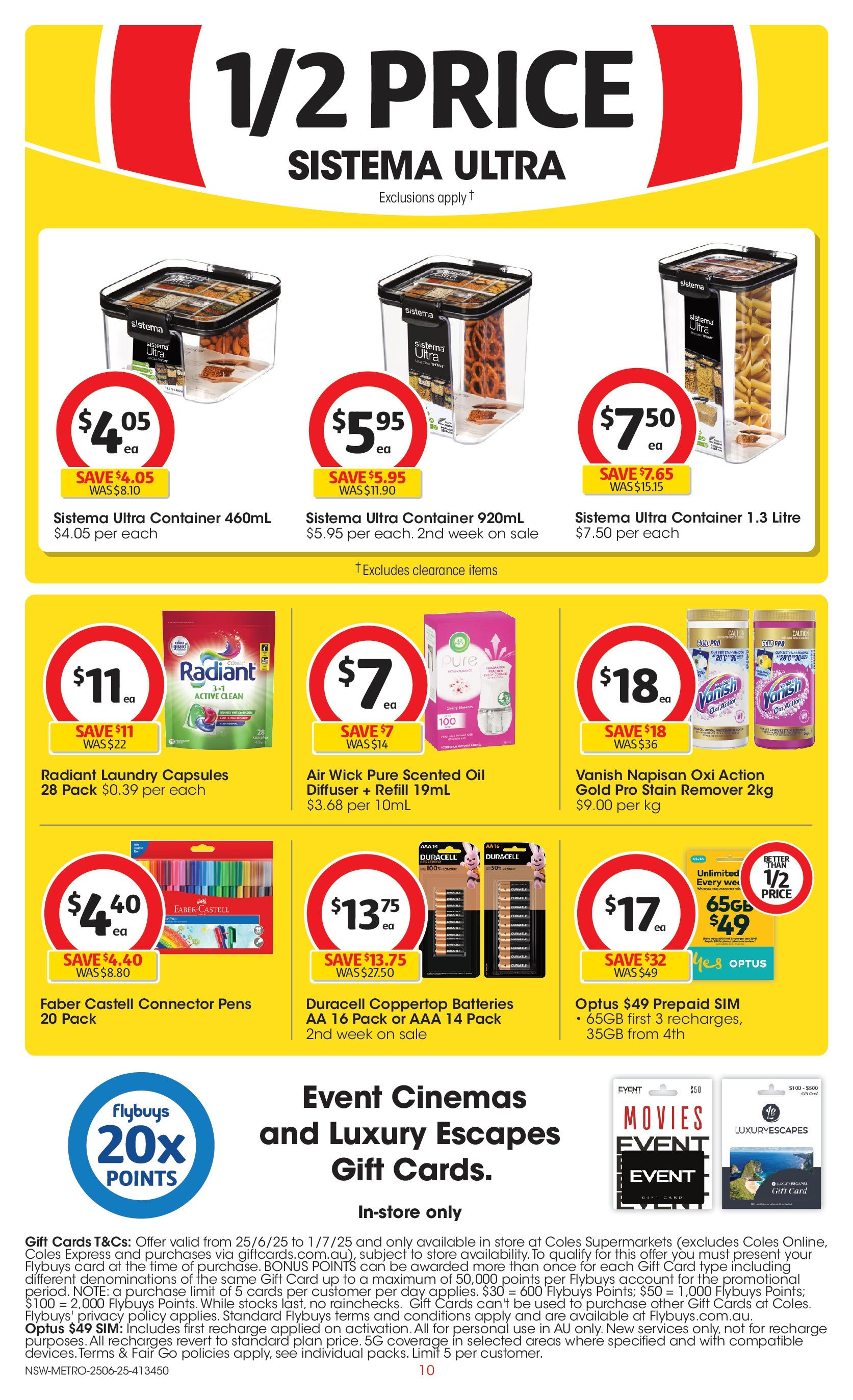﻿﻿Coles catalogue valid from 25/06/2025 > Online Australia | Page: 10 | Products: Oil, Demi cochon, Connector, Laundry