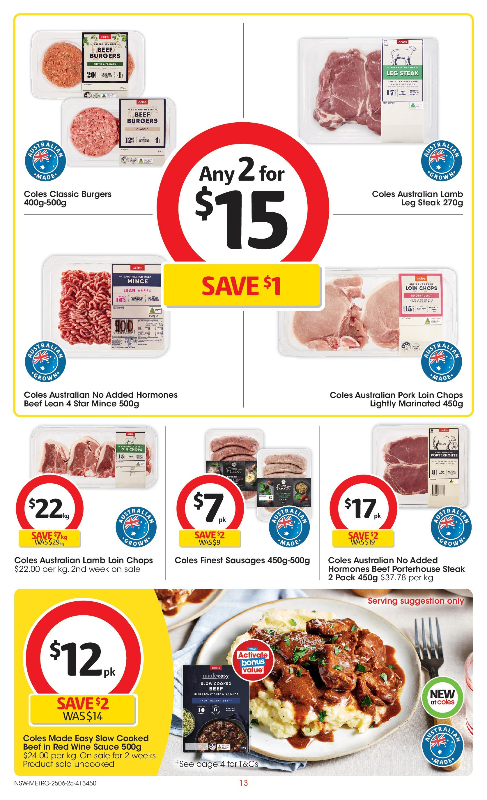 ﻿﻿Coles catalogue valid from 25/06/2025 > Online Australia | Page: 13 | Products: Lamb, Parsley, Plastifieuse a3, Bed