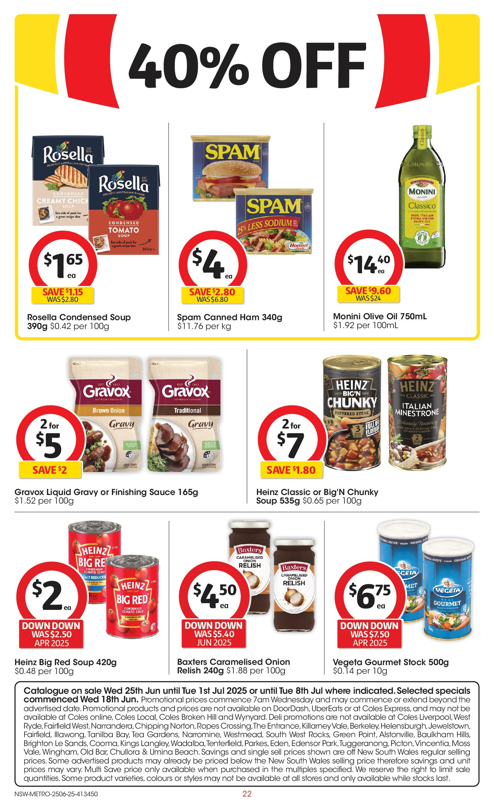 ﻿﻿Coles catalogue valid from 25/06/2025 > Online Australia | Page: 22 | Products: Oil, Tea, Relish, Sauce