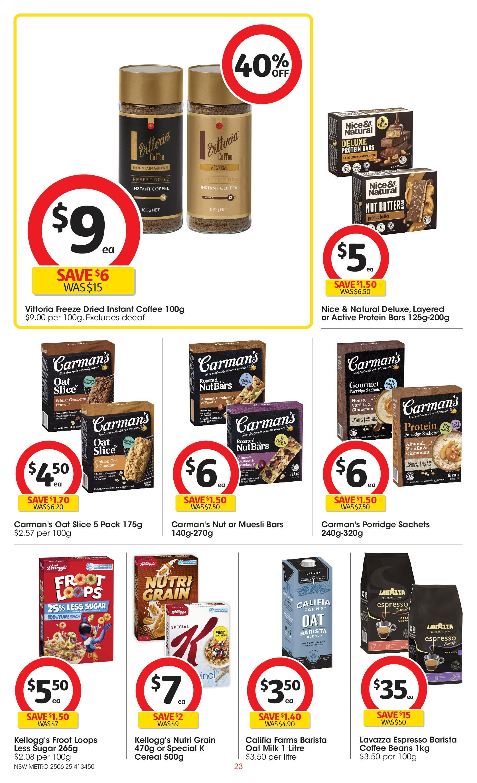 ﻿﻿Coles catalogue valid from 25/06/2025 > Online Australia | Page: 23 | Products: Milk, Cereal, Merguez halal, Poissonnerie