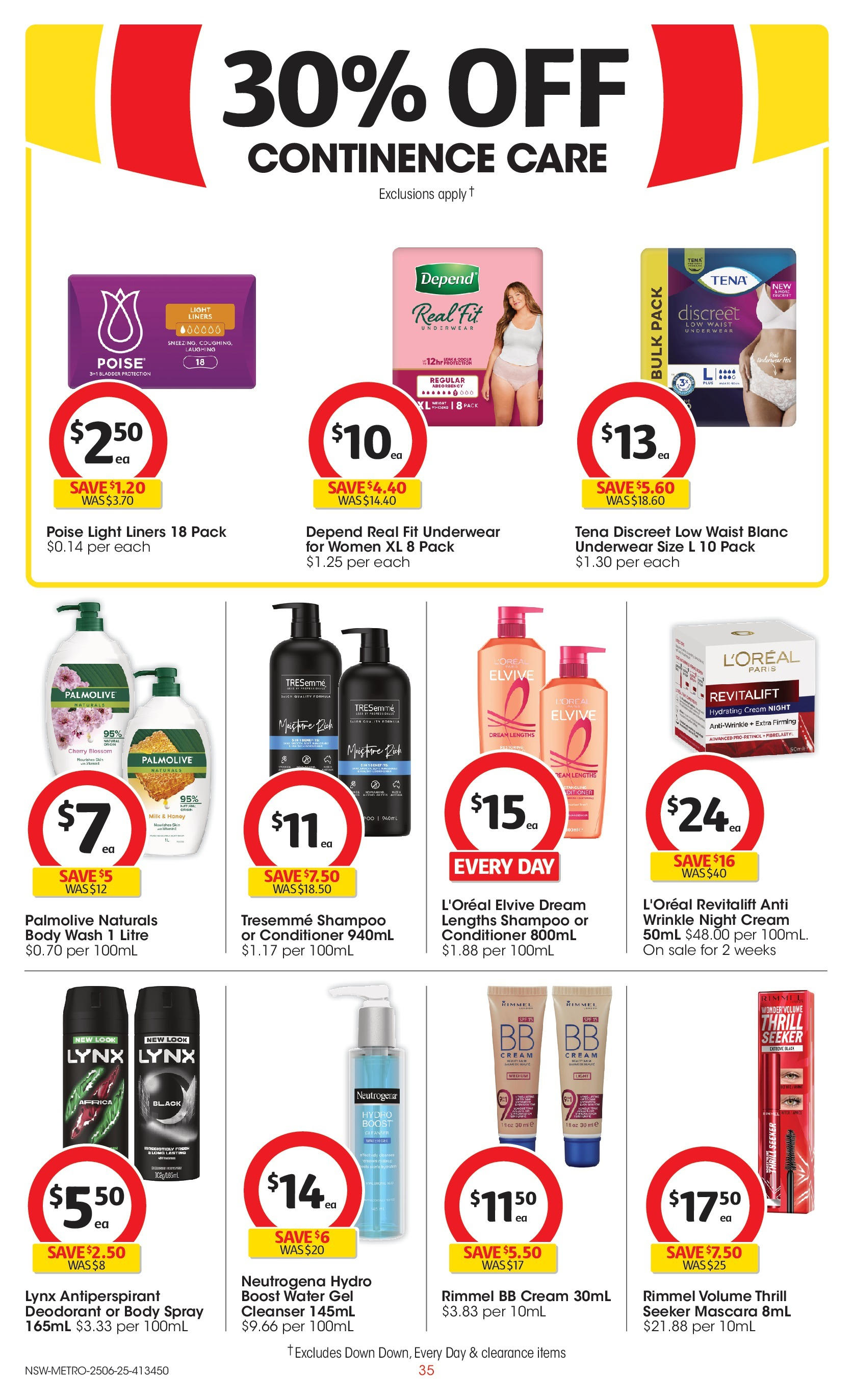 ﻿﻿Coles catalogue valid from 25/06/2025 > Online Australia | Page: 35 | Products: Bb cream, Milk, Shampoo, Deodorant