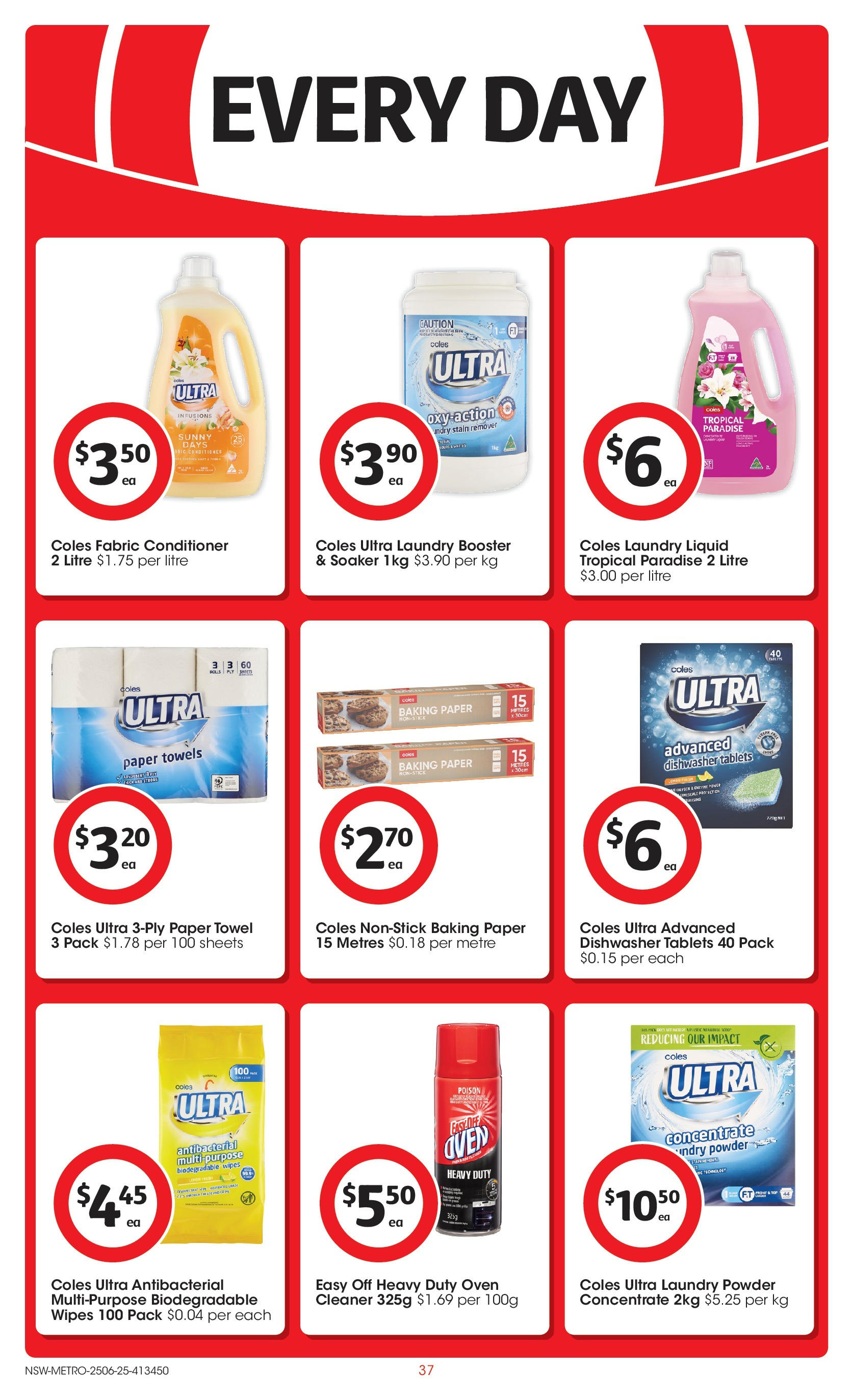 ﻿﻿Coles catalogue valid from 25/06/2025 > Online Australia | Page: 37 | Products: Cleaner, Towels, Dishwasher tablets, French tacos