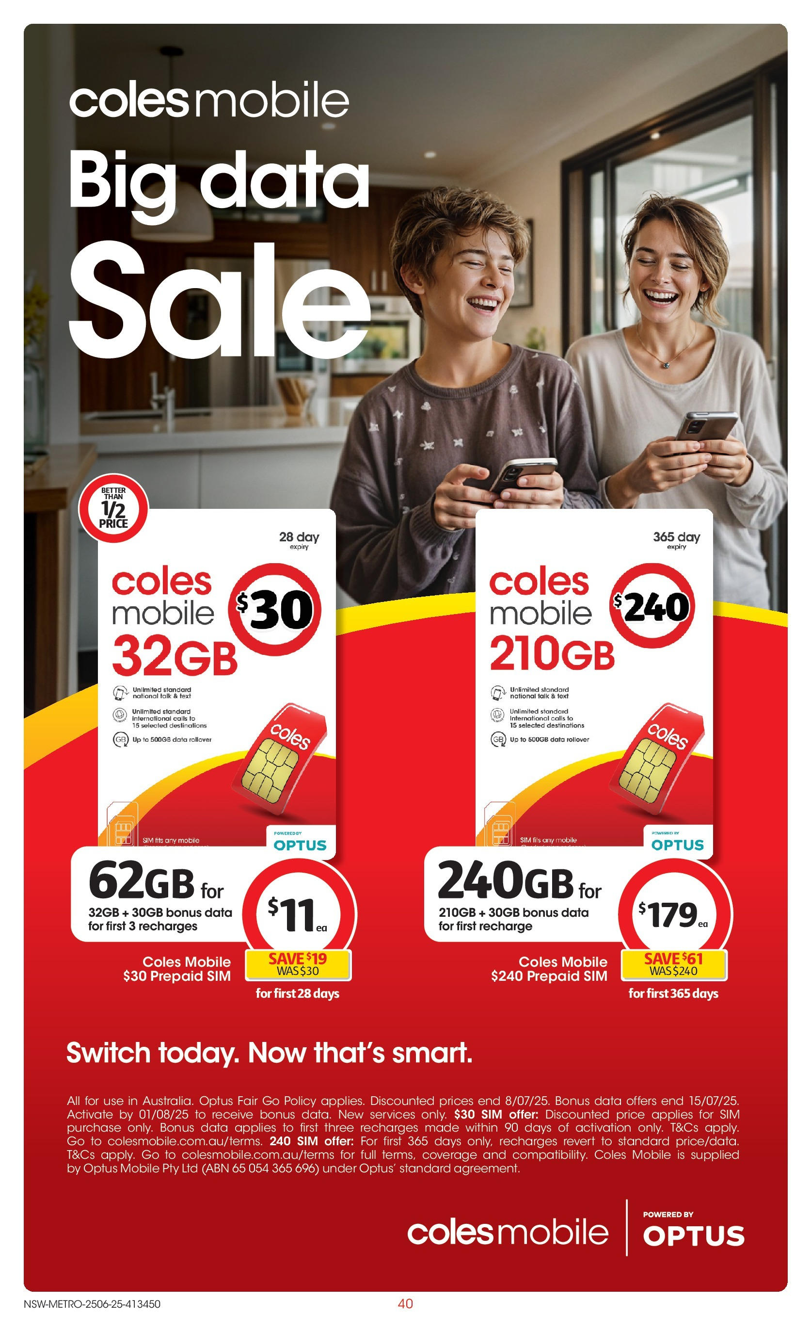 ﻿﻿Coles catalogue valid from 25/06/2025 > Online Australia | Page: 40 | Products: Mobile