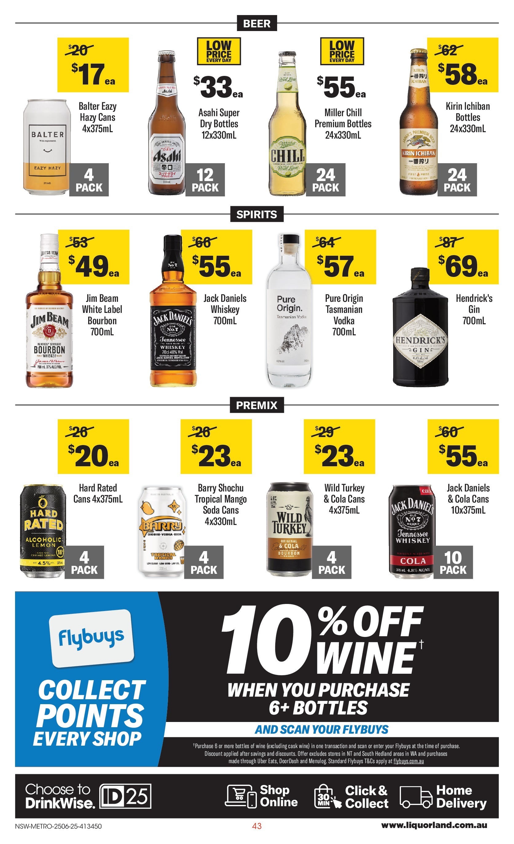 ﻿﻿Coles catalogue valid from 25/06/2025 > Online Australia | Page: 43 | Products: Wine, Bourbon, Whiskey, Café en grains Lavazza