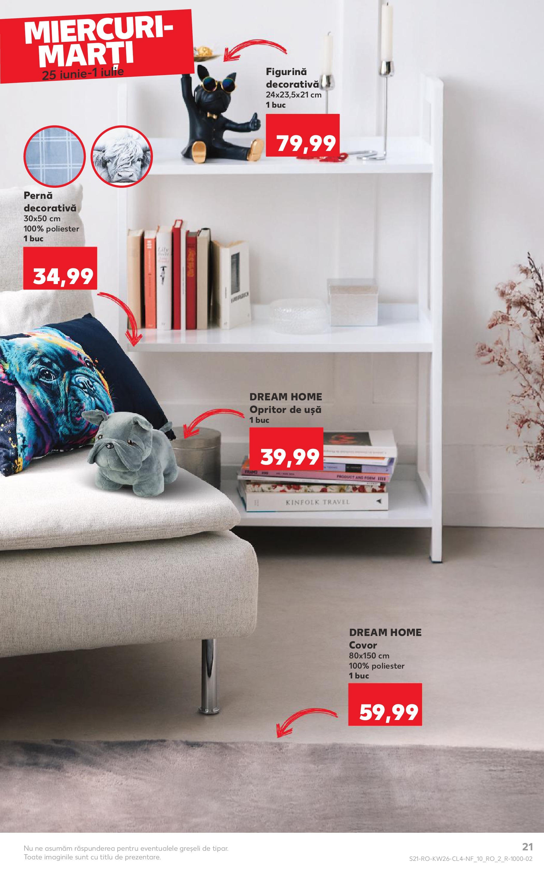Catalog Kaufland - Nonfood 25.06.2025 - Revista si Oferta | Pagină: 21 | Produse: Pernă, Covor, Ușă